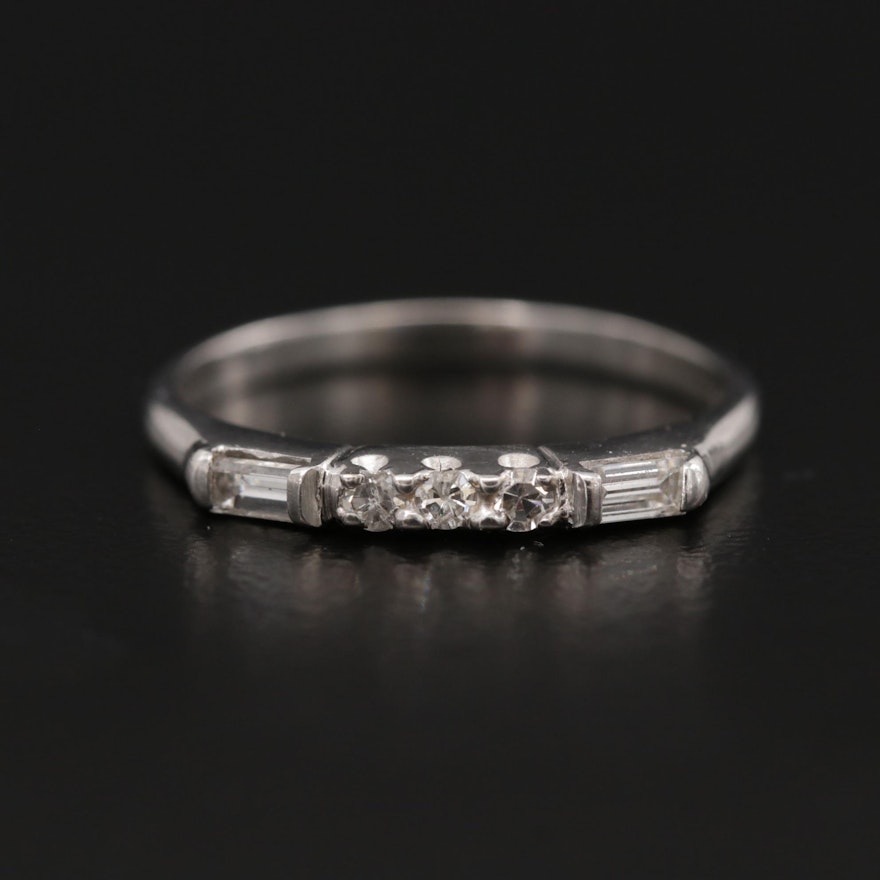 Vintage Platinum and Diamond Ring