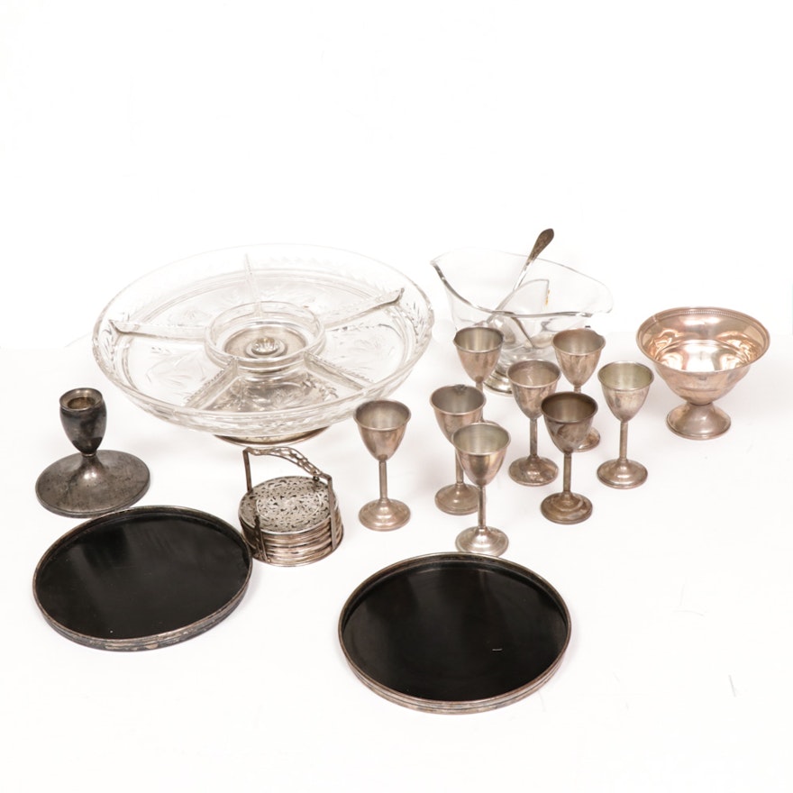 Weighted Sterling Silver Tableware Including Candlesticks, Serveware and More
