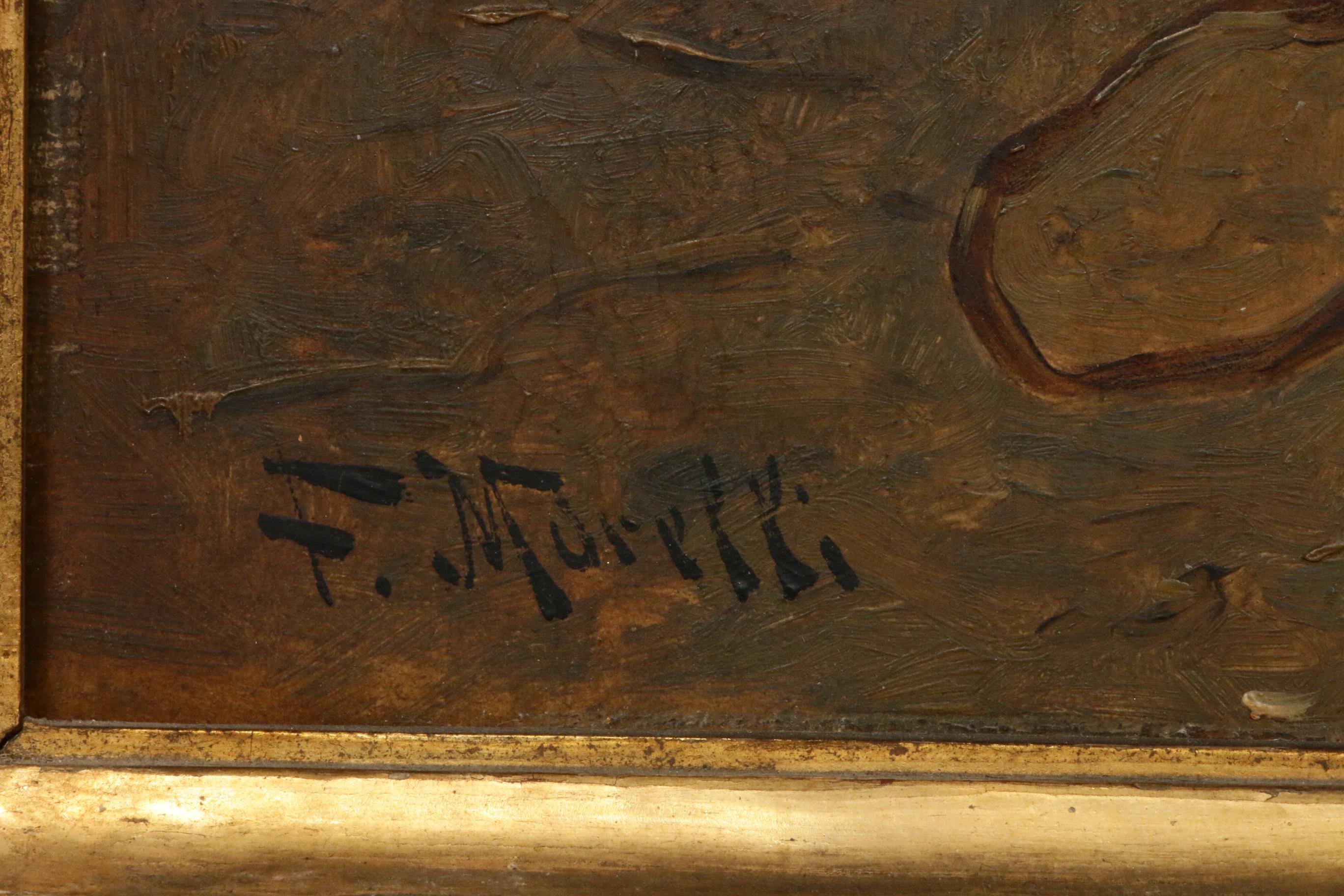 Francesco Morelli Oil Painting of Fiddler and Maid, Early 19th Century