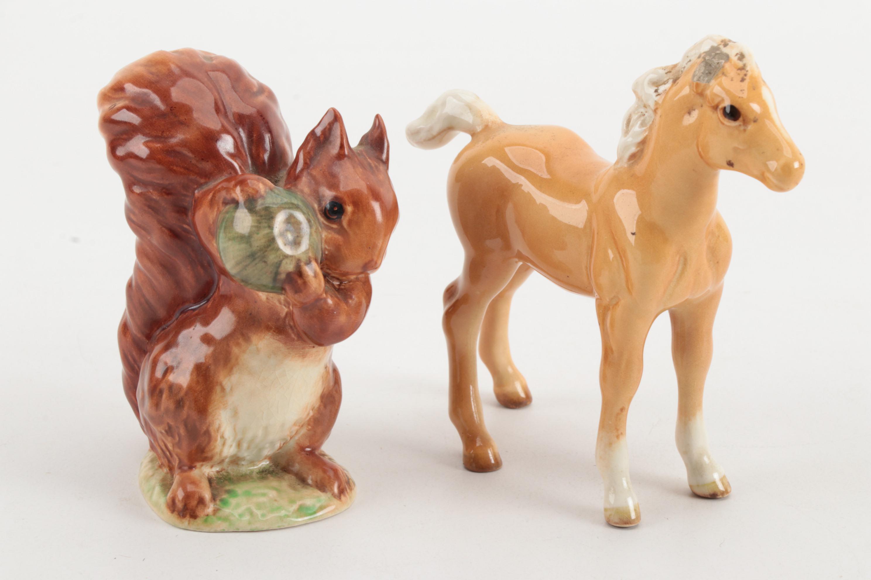 Royal Copenhagen and Beswick with Plichta Figurines, Vintage