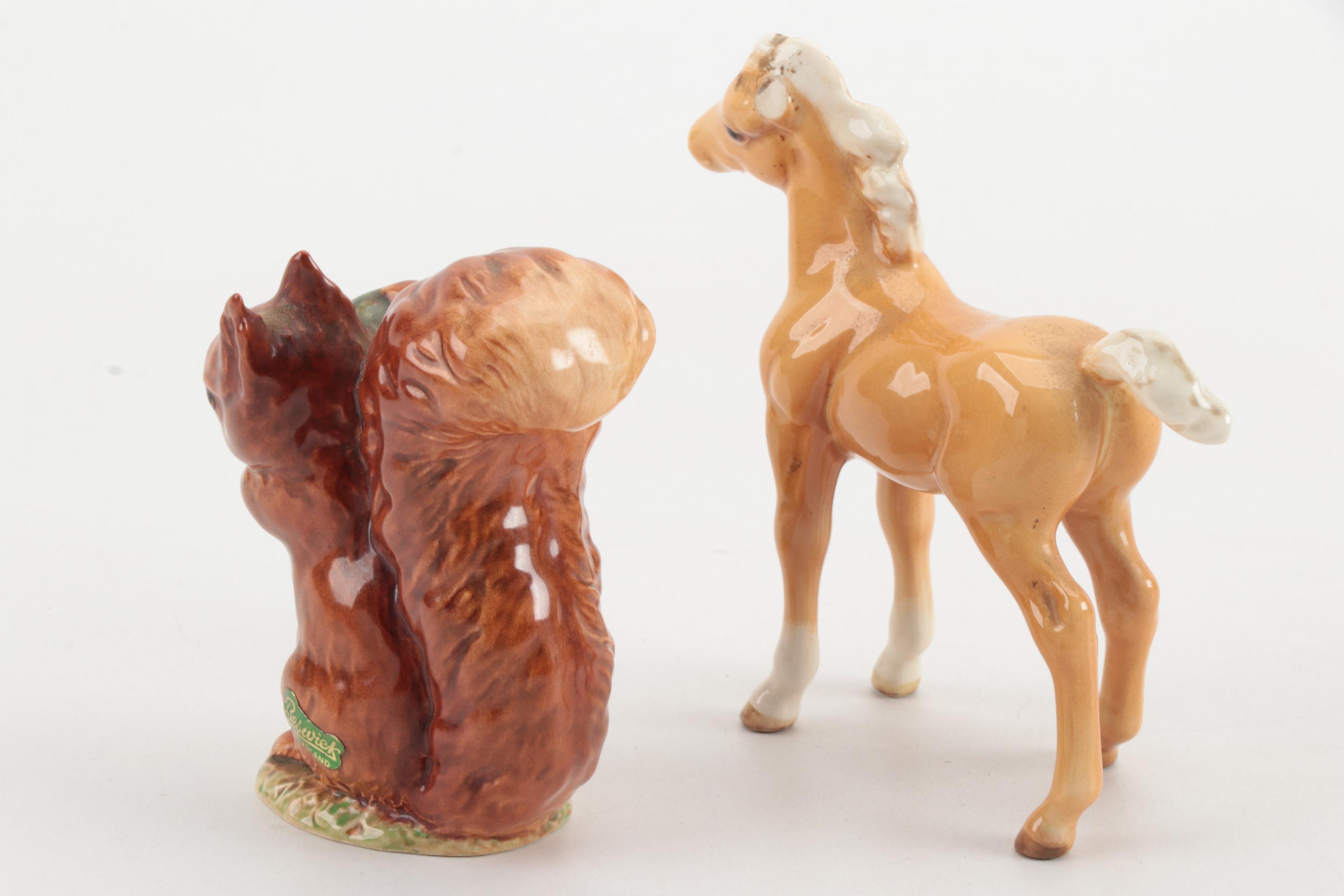 Royal Copenhagen and Beswick with Plichta Figurines, Vintage