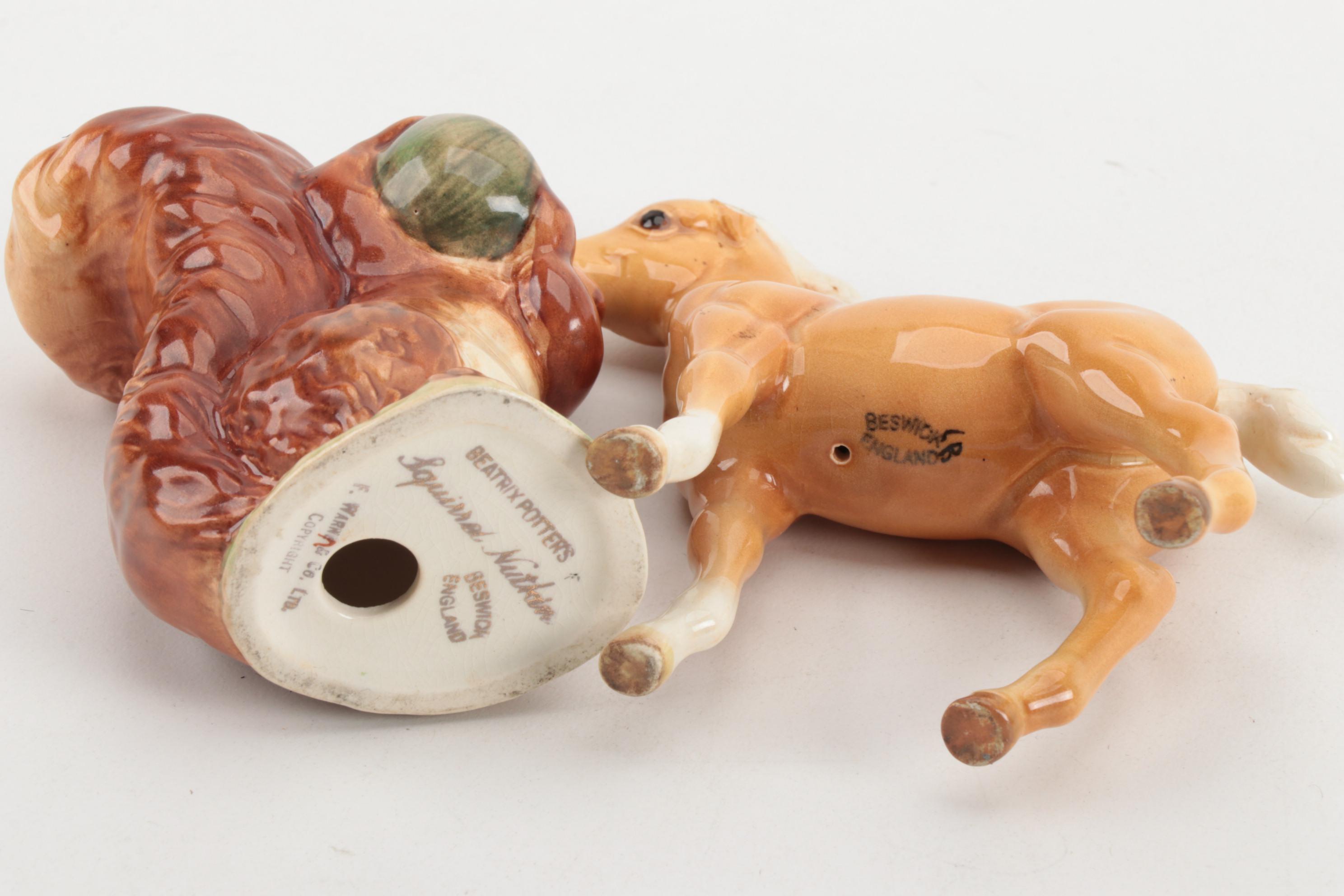 Royal Copenhagen and Beswick with Plichta Figurines, Vintage