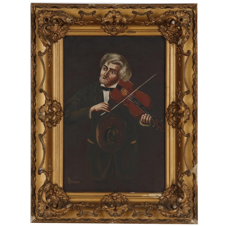 Oil Painting of Violinist