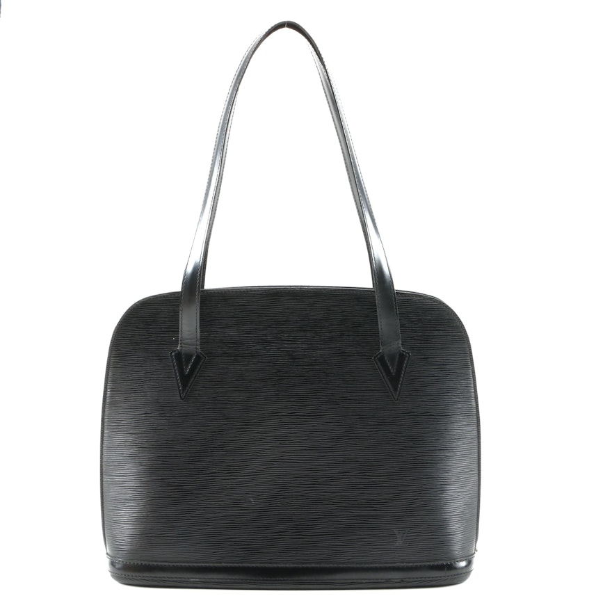 Louis Vuitton Lussac Tote in Noir Epi Leather