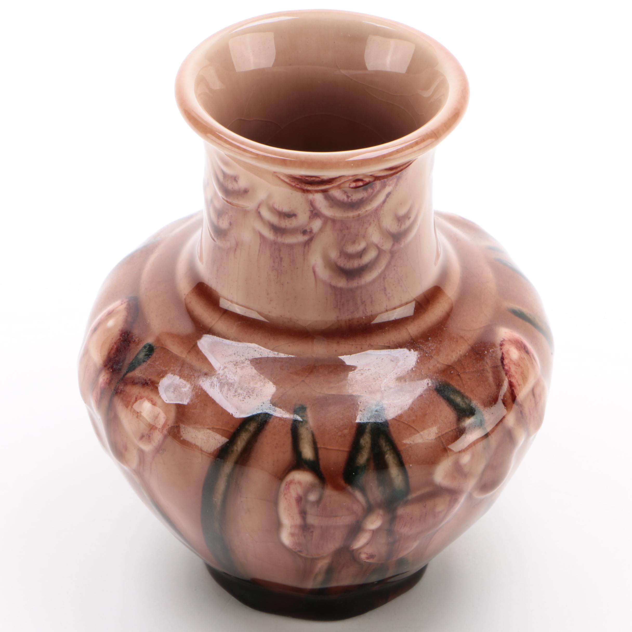 Rookwod Pottery Wine Madder Glaze Butterfly Vase, 1945