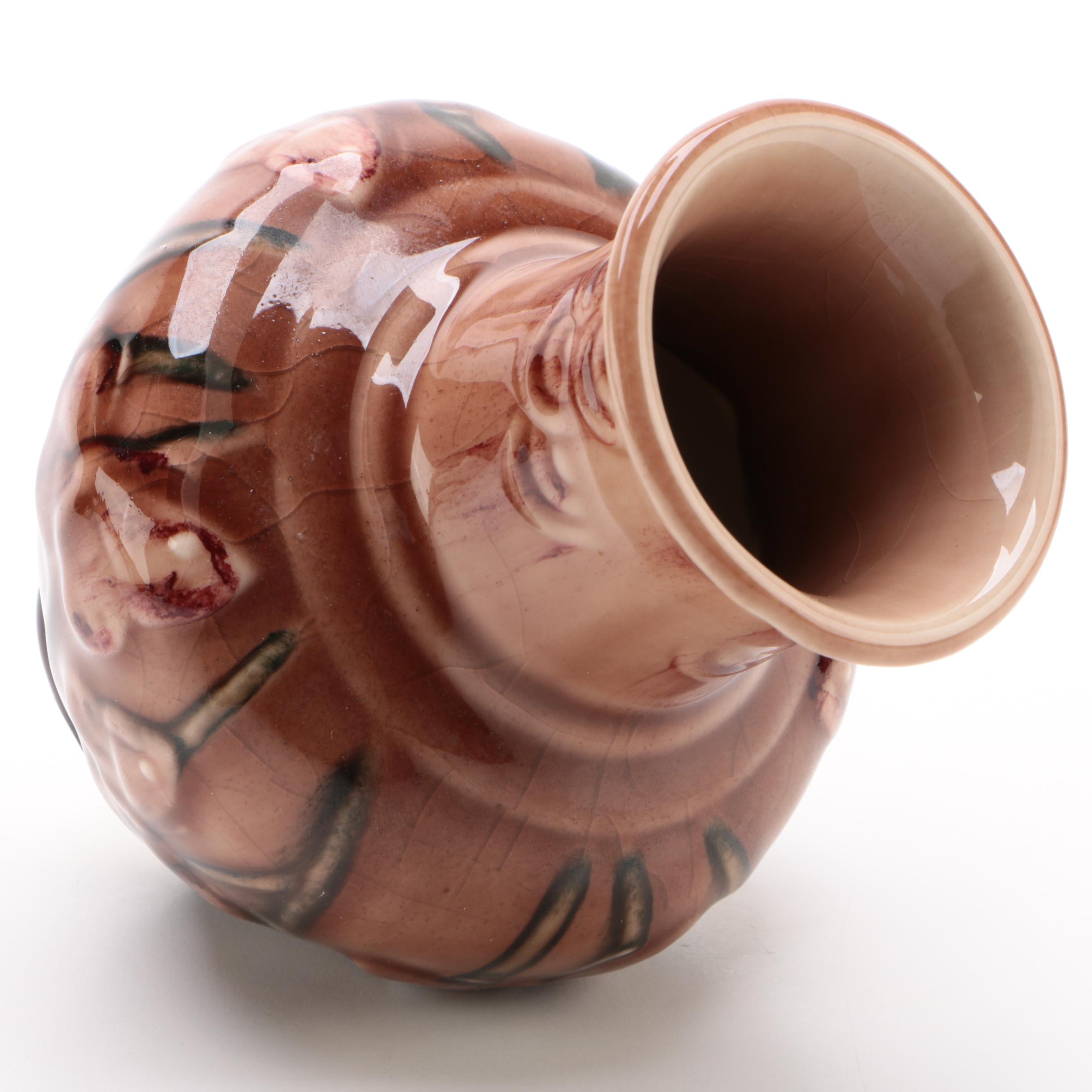 Rookwod Pottery Wine Madder Glaze Butterfly Vase, 1945