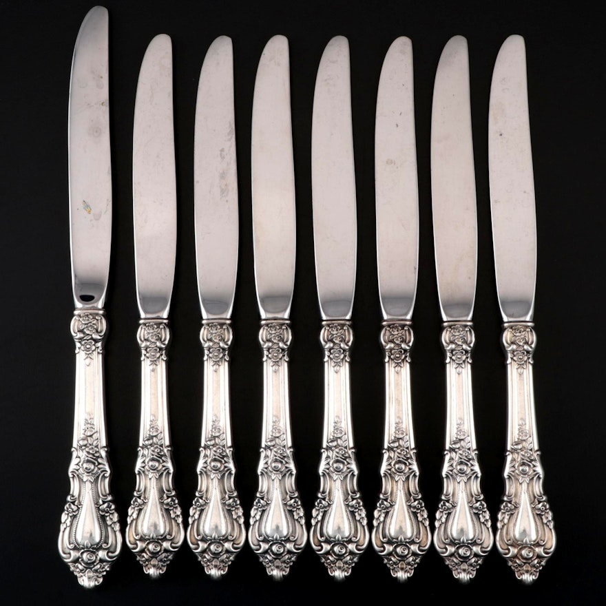 Lunt "Eloquence" Sterling-Handled Dinner Knives, Mid/Late 20th Century