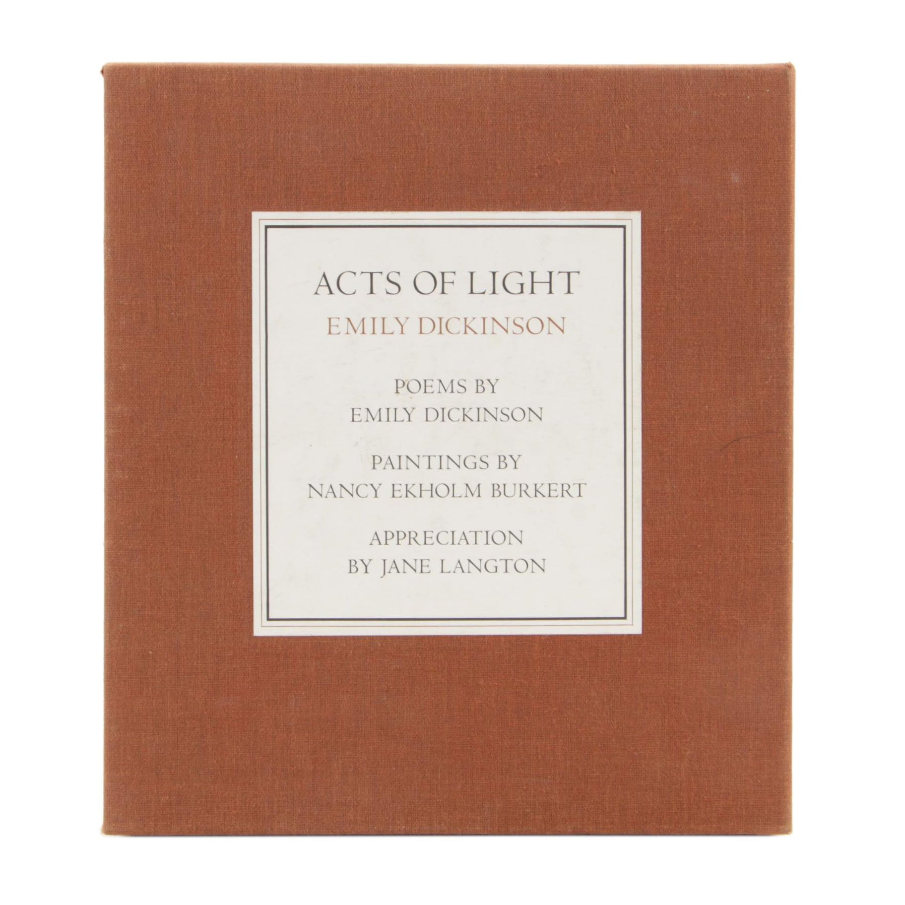 Signed Limited First Edition " Acts of Light, Emily Dickinson",  1980