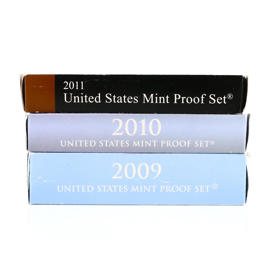 Three U.S. Mint Proof Sets