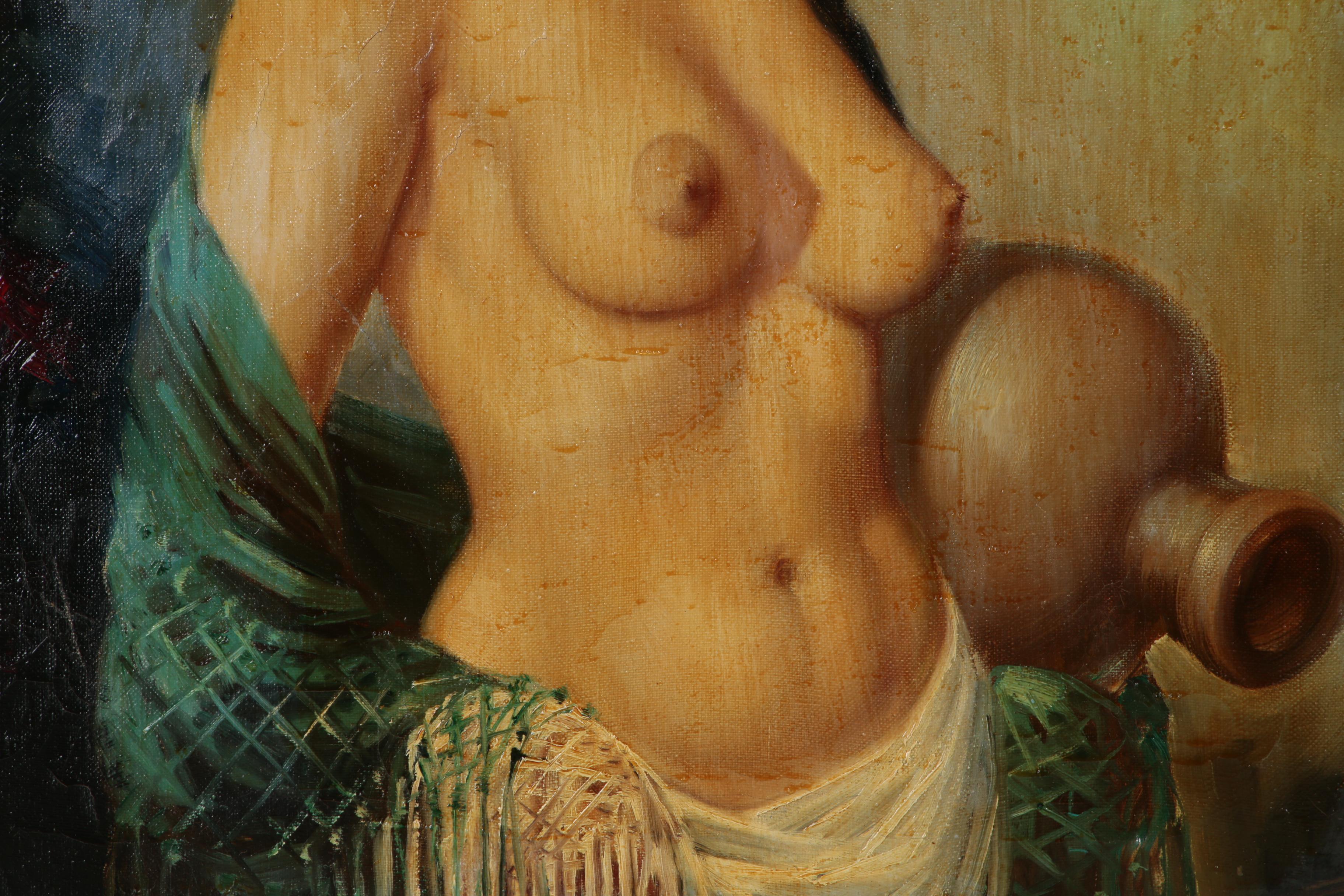 Cortés Matas Oil Painting of Female Figure