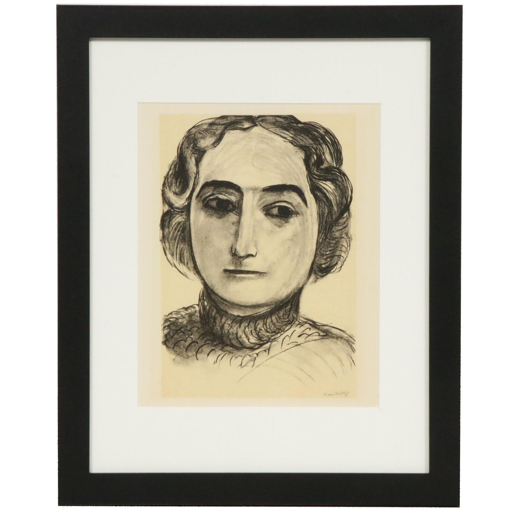 Lithograph after Henri Matisse "Mademoiselle Claribel Cone," 1954