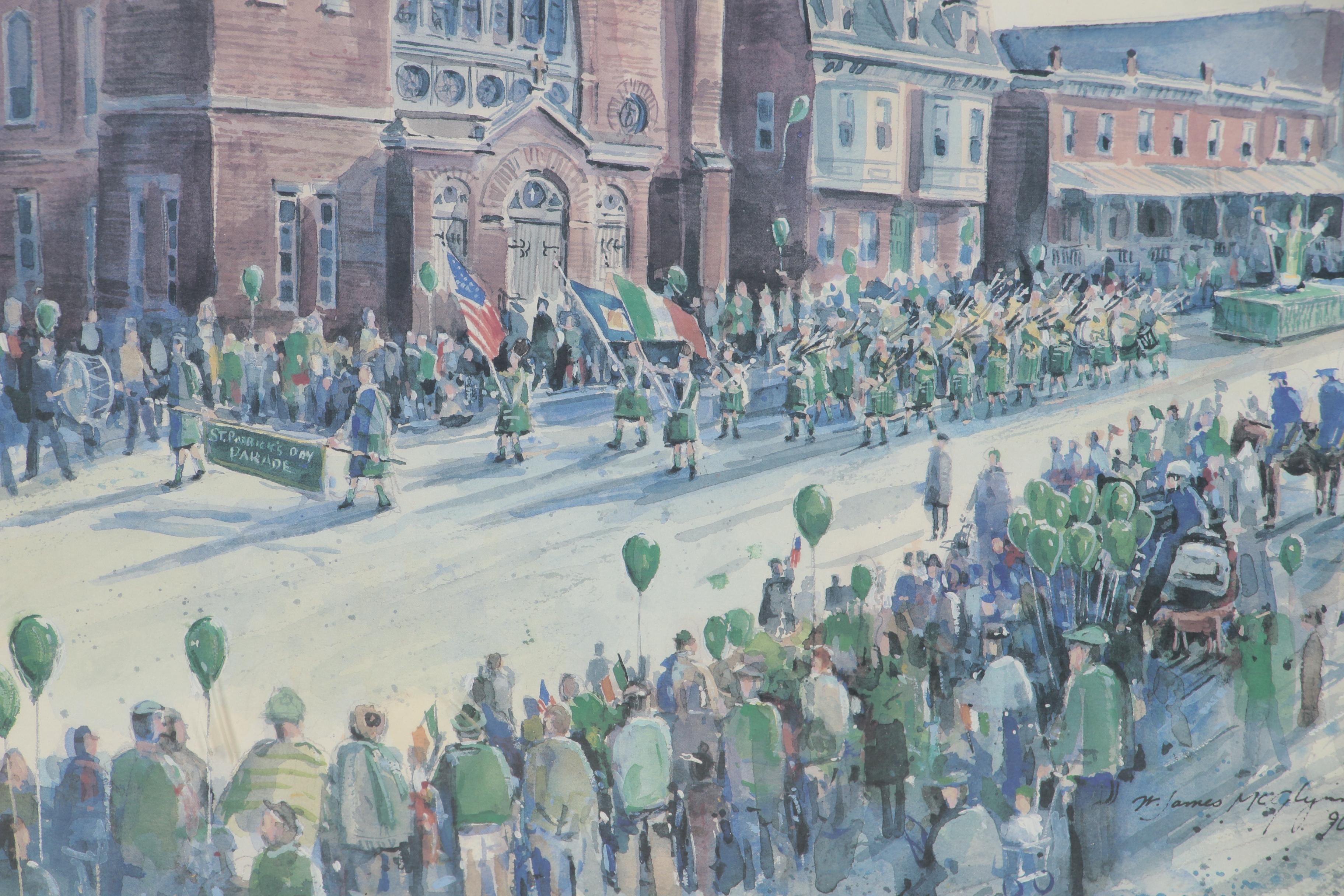 W. James McGlynn Offset Lithograph "St. Patty's Day"
