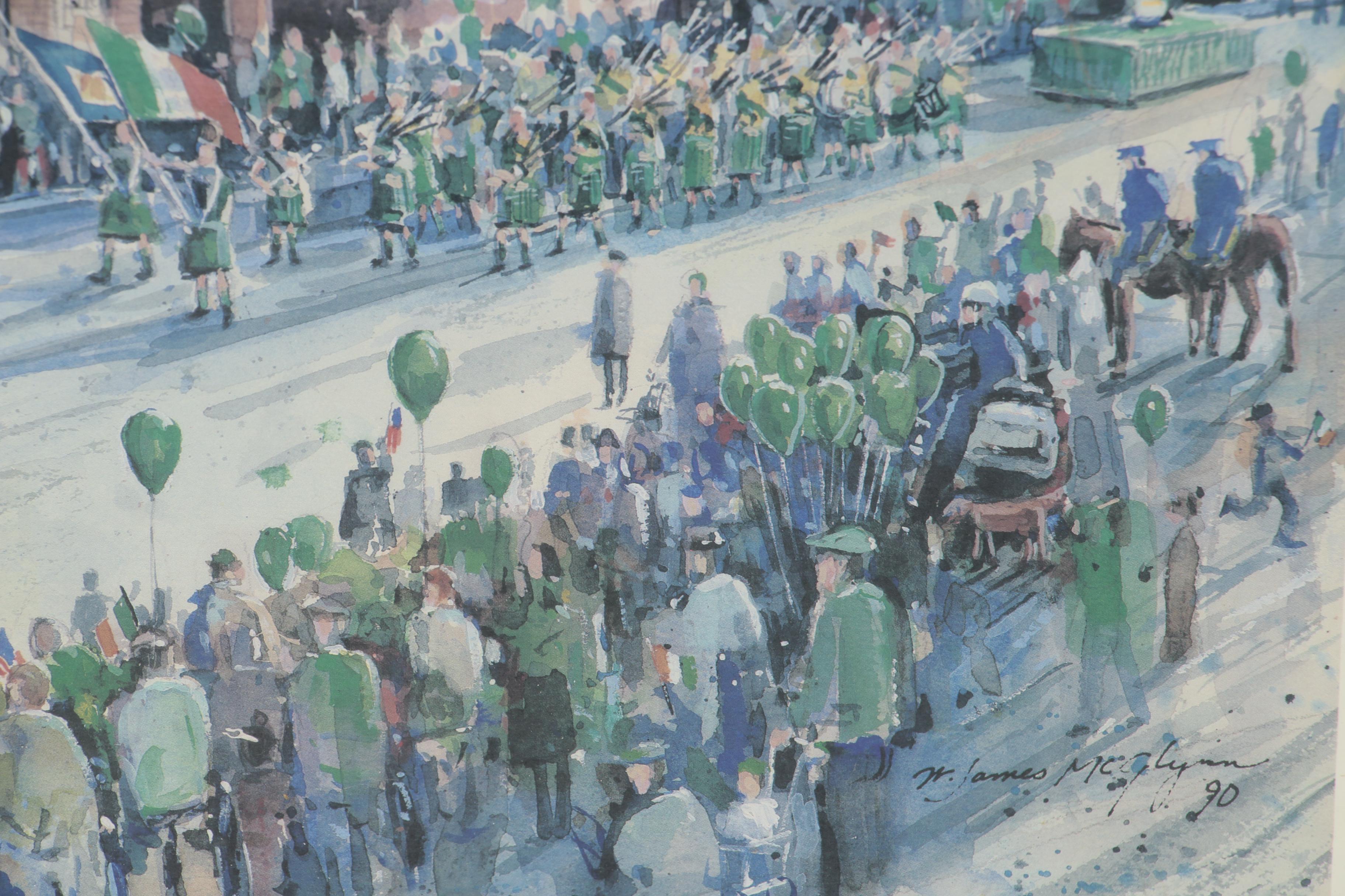 W. James McGlynn Offset Lithograph "St. Patty's Day"