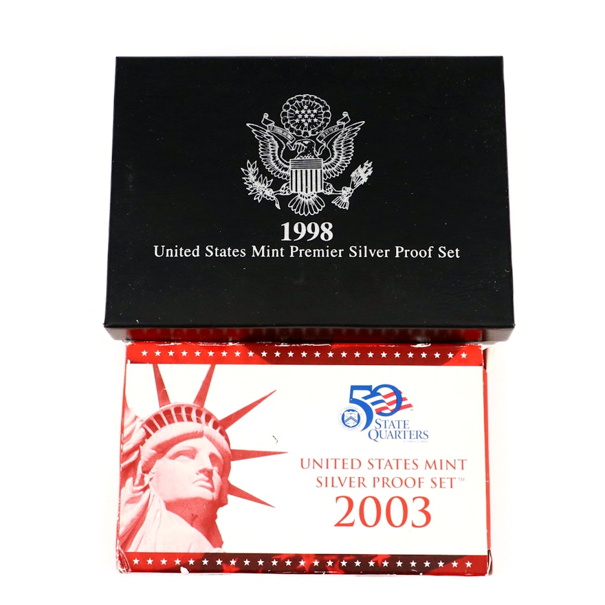 Two U.S. Mint Silver Proof Sets