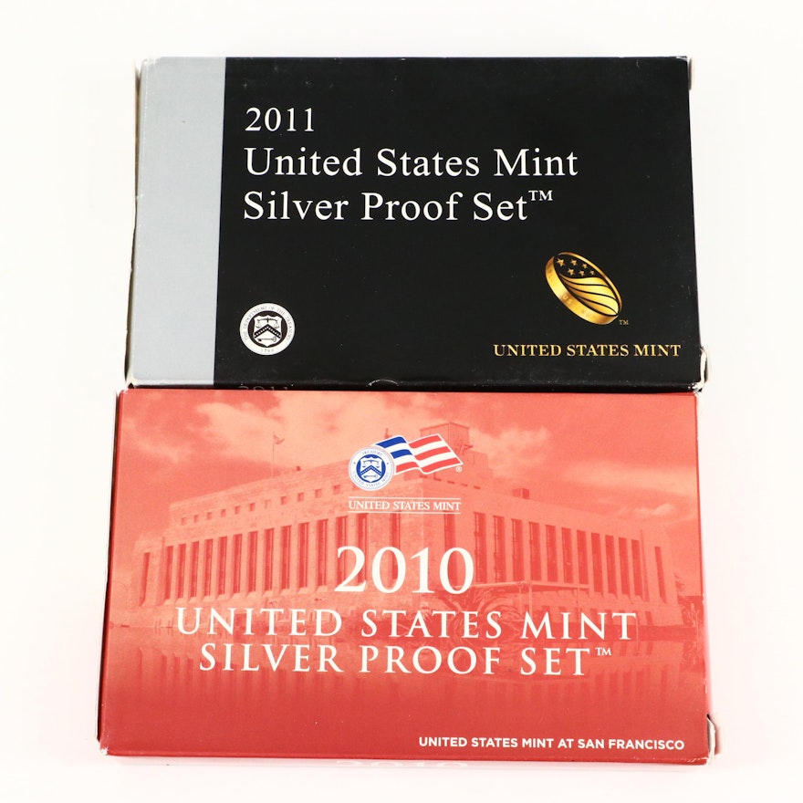 2010 and 2011 U.S. Mint Silver Proof Sets