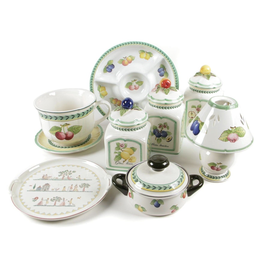 Villeroy & Boch "French Garden" Canister Set With Other Table Accessories