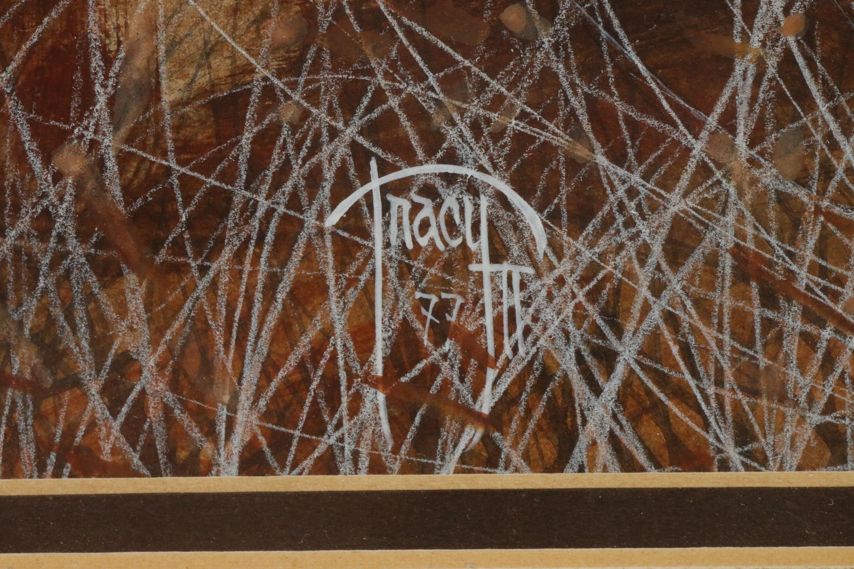 John Tracy II Farm Scene Watercolor Painting