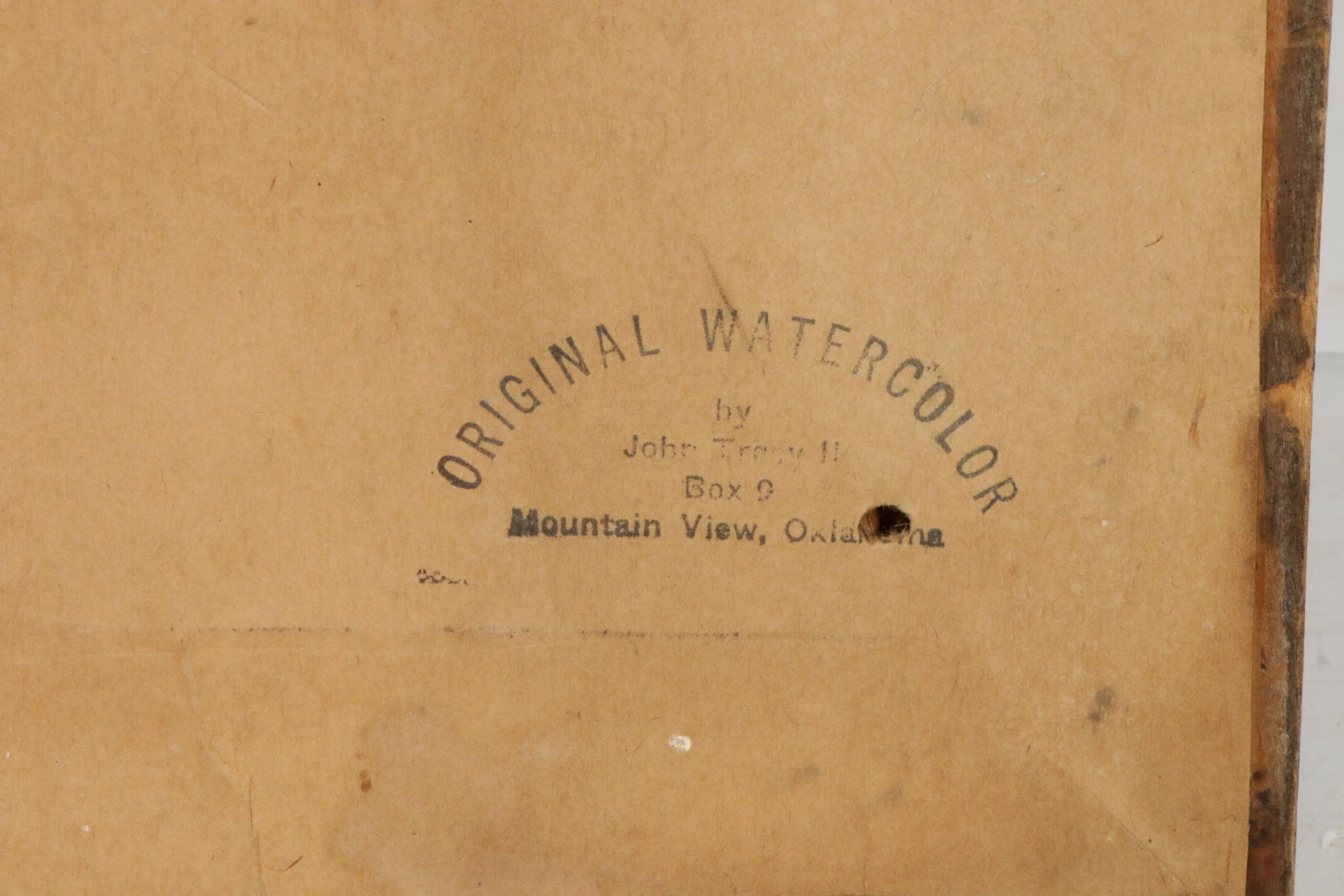 John Tracy II Farm Scene Watercolor Painting