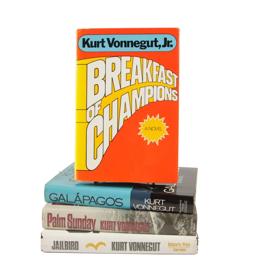 Kurt Vonnegut Books featuring "Breakfast of Champions", "Galápagos" and Others