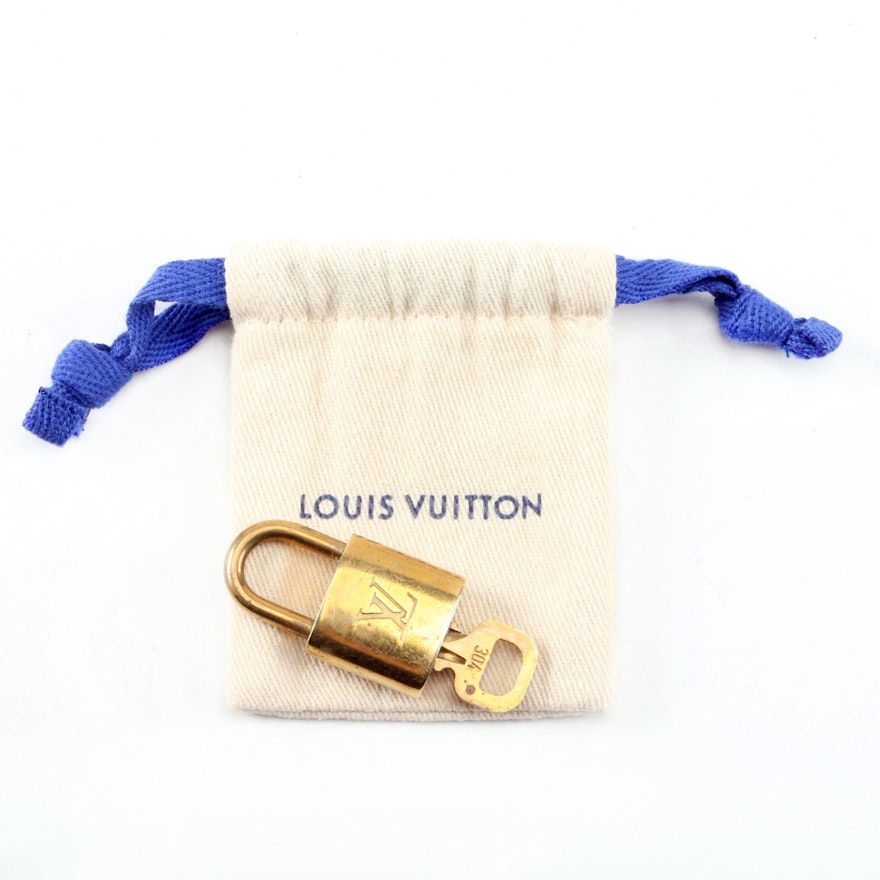 Louis Vuitton Brass Padlock and Key