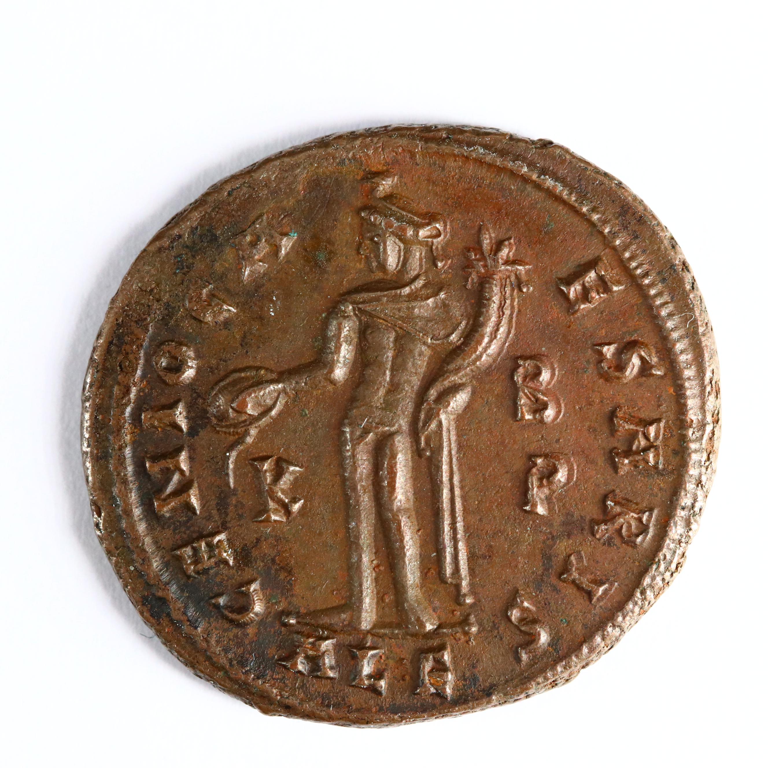 Ancient Roman Imperial AE Follis Coin of Maximinus II, ca. 308 A.D.