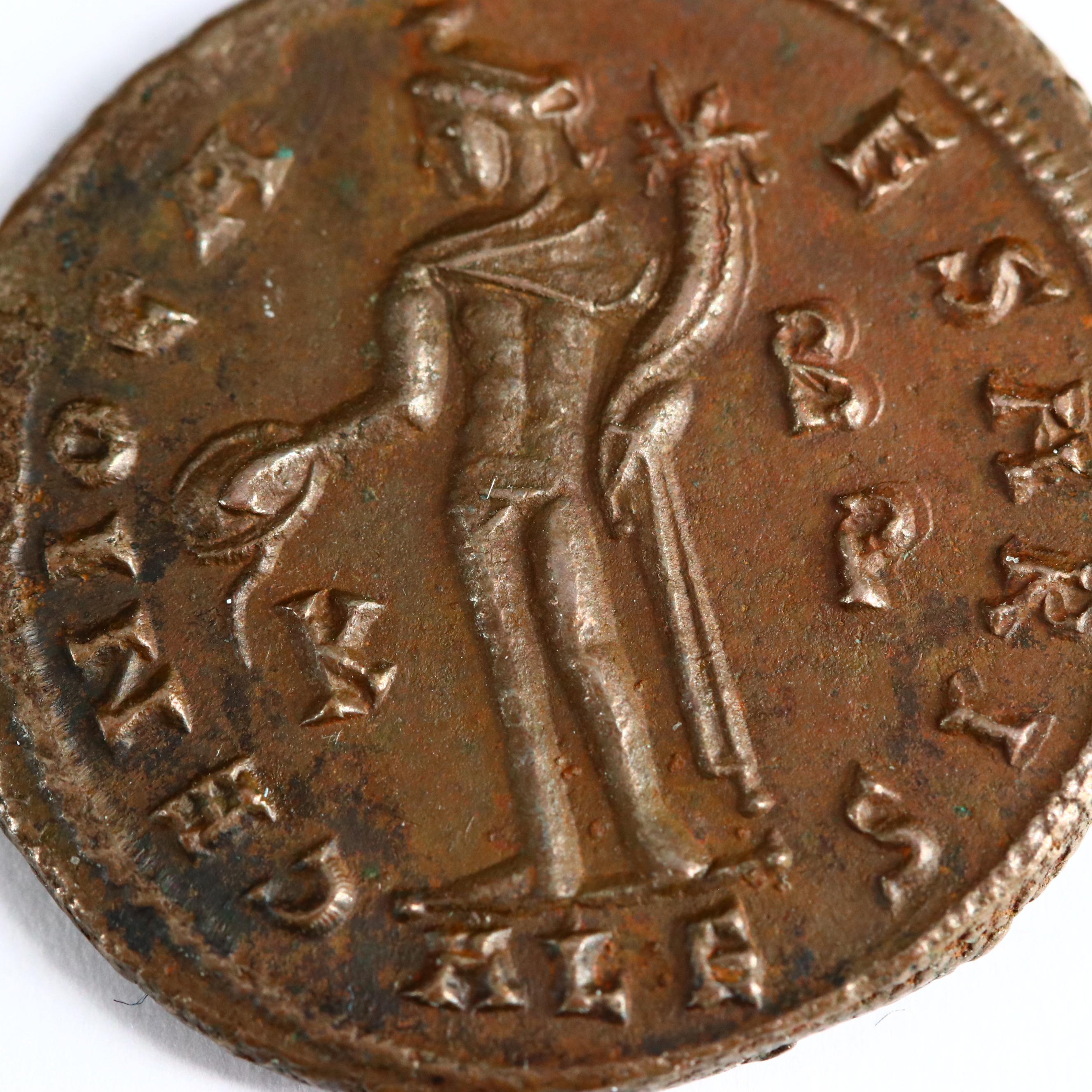 Ancient Roman Imperial AE Follis Coin of Maximinus II, ca. 308 A.D.