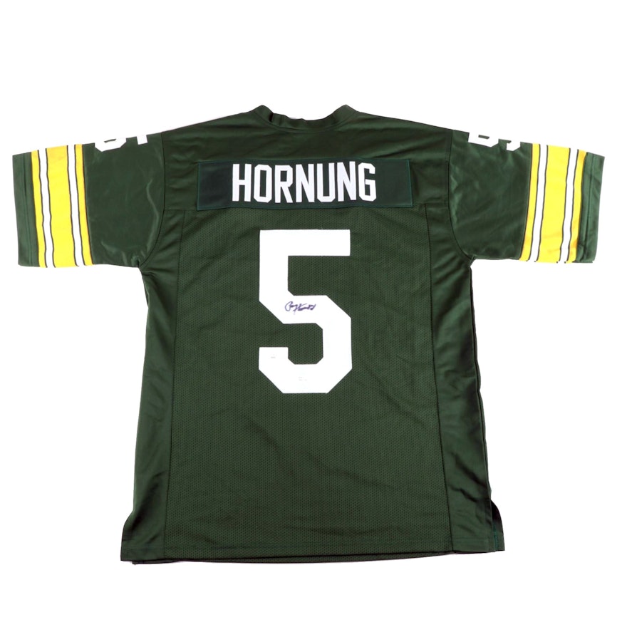 Paul Hornung Signed Green Bay Packers Replica Jersey  COA