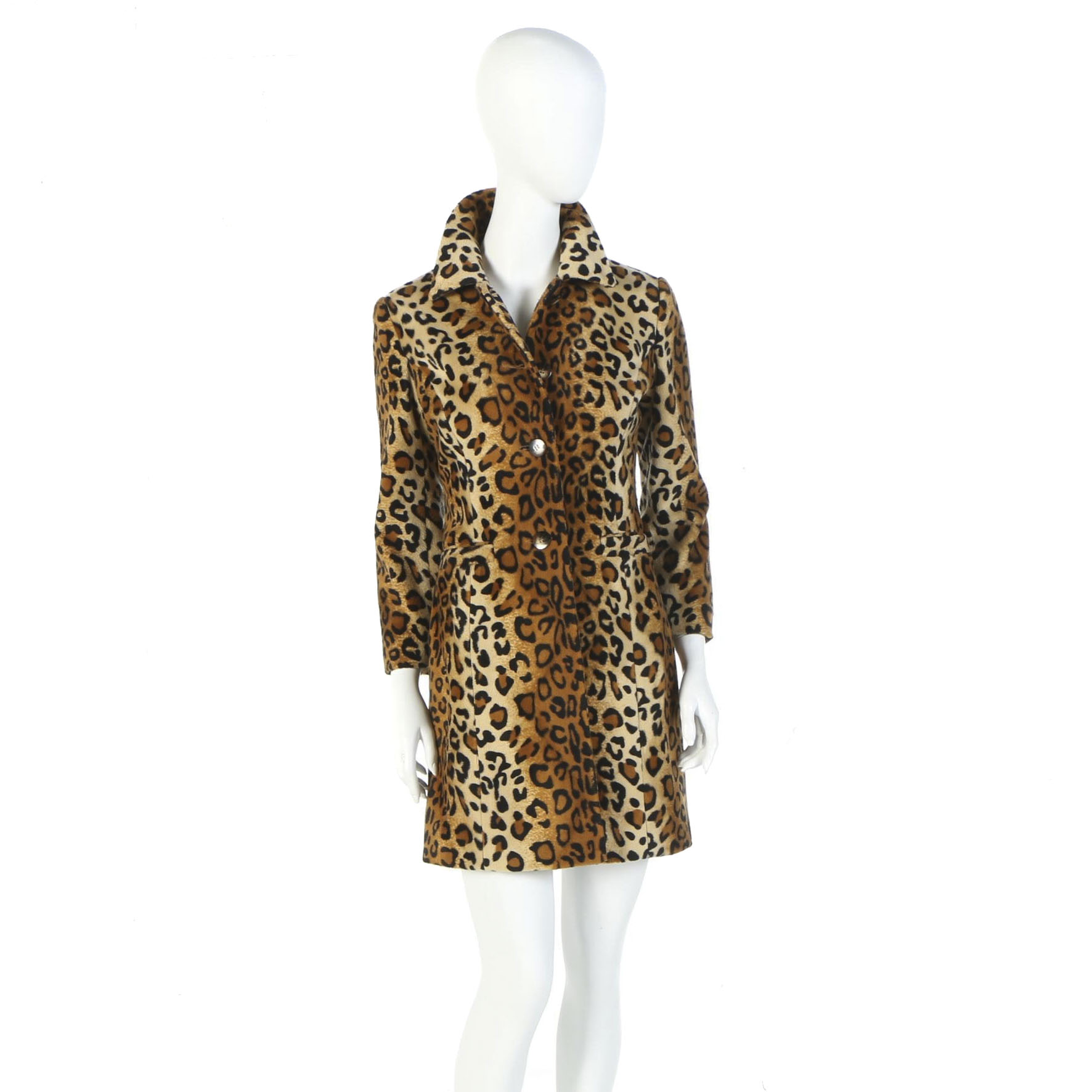 Susan Lucci Leopard Print Faux Fur Coat Signed by Susan Lucci