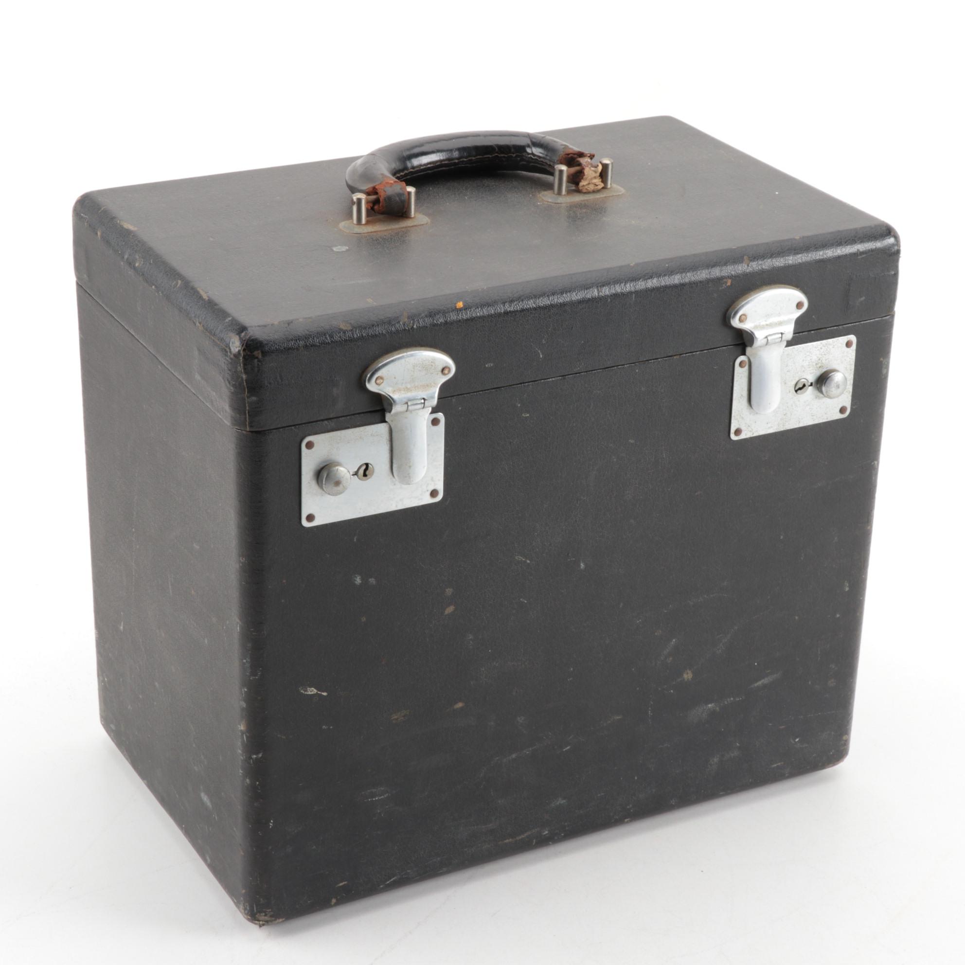 Singer Featherweight 221 Electric Sewing Machine With Case and Attachments, 1946