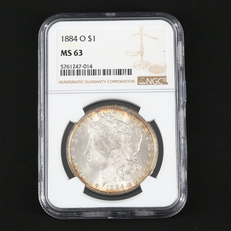 NGC Graded MS63 1884-O Silver Morgan Dollar