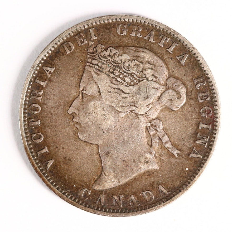 1872-H Canadian Silver Quarter