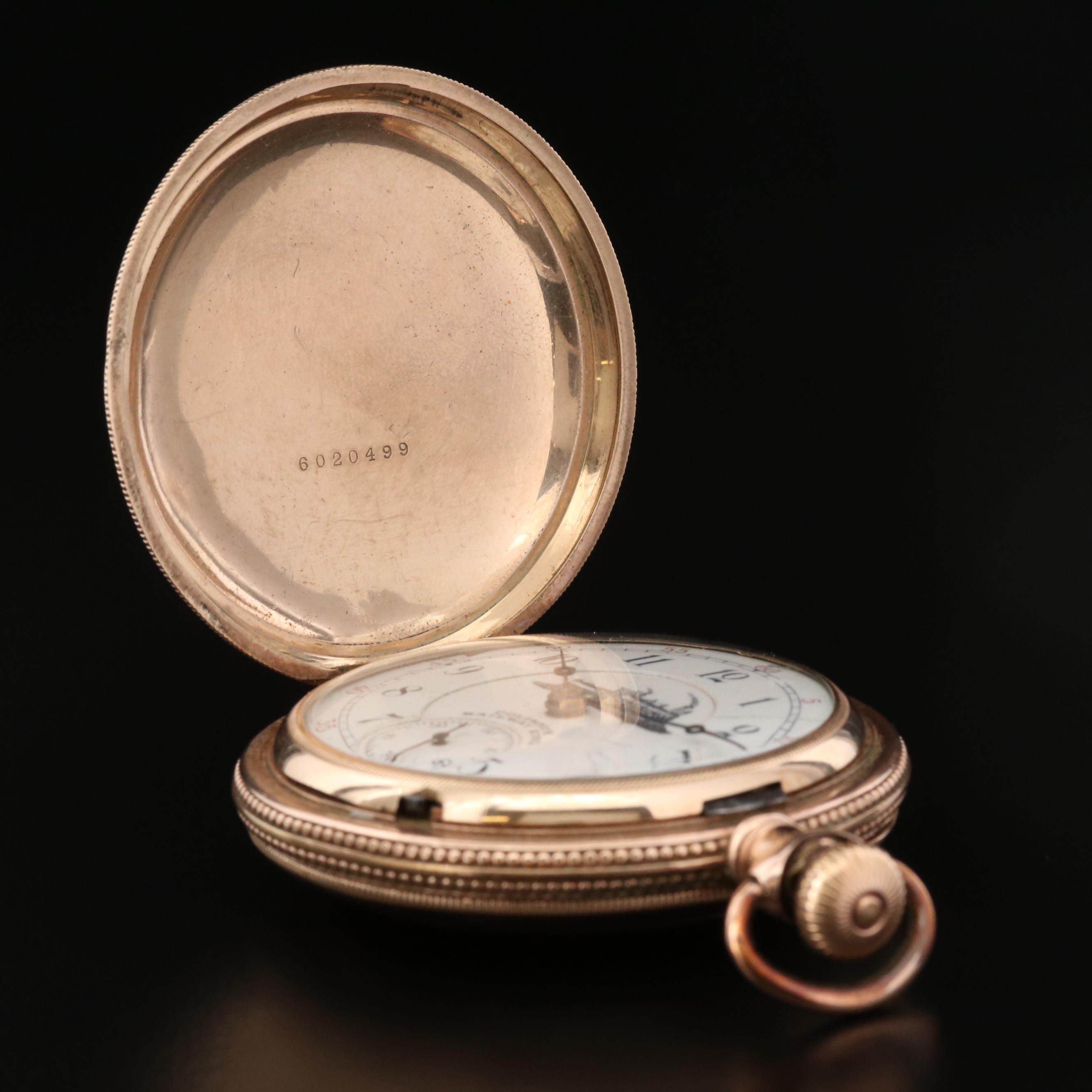 Columbus Railway King Gold Filled Hunters Case Pocket Watch