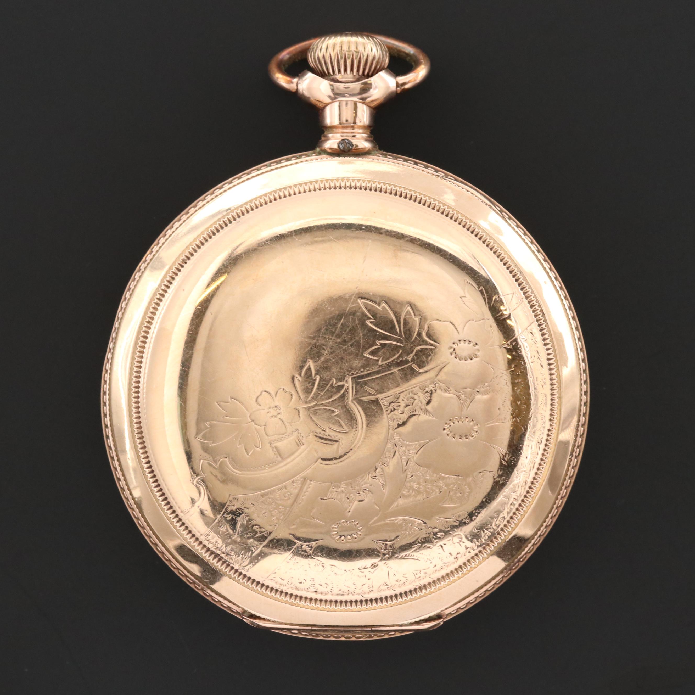 Columbus Railway King Gold Filled Hunters Case Pocket Watch