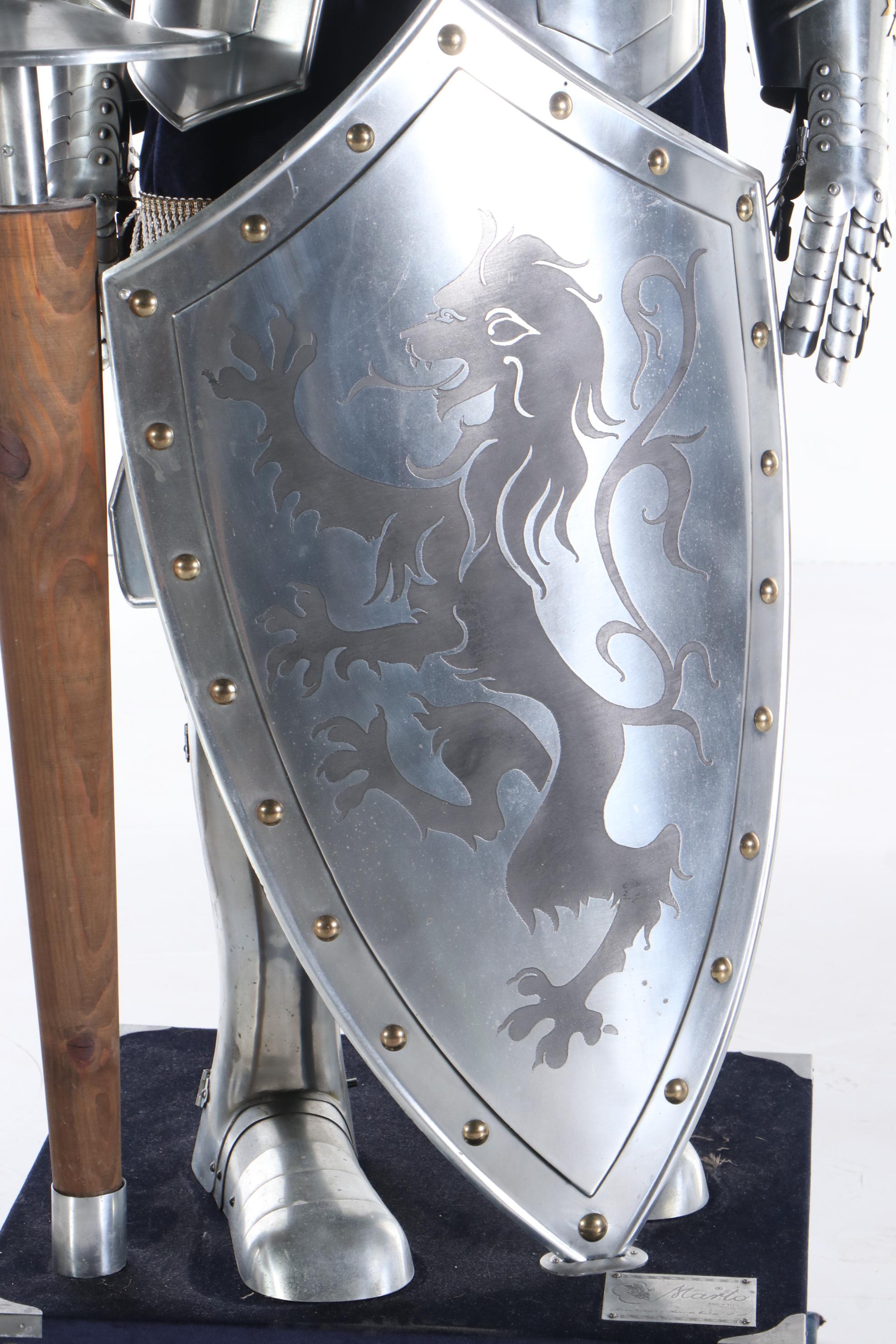 Life Size "Crusader Knight" Replica Suit of Armor by Marto of Toledo, Spain