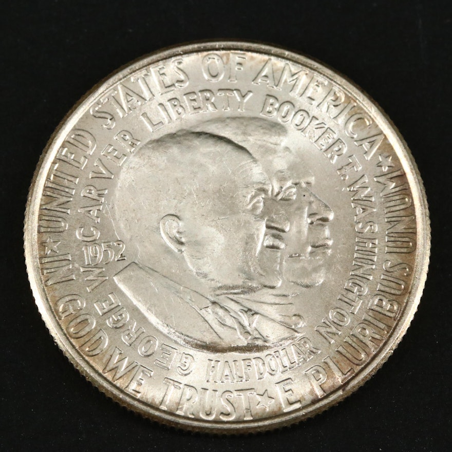 1952 Washington Carver Commemorative Silver Half Dollar