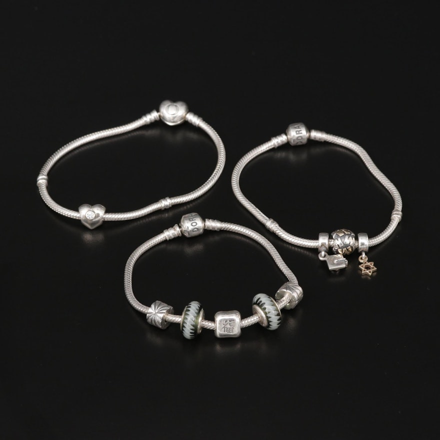 Pandora Sterling Silver Charm Bracelets