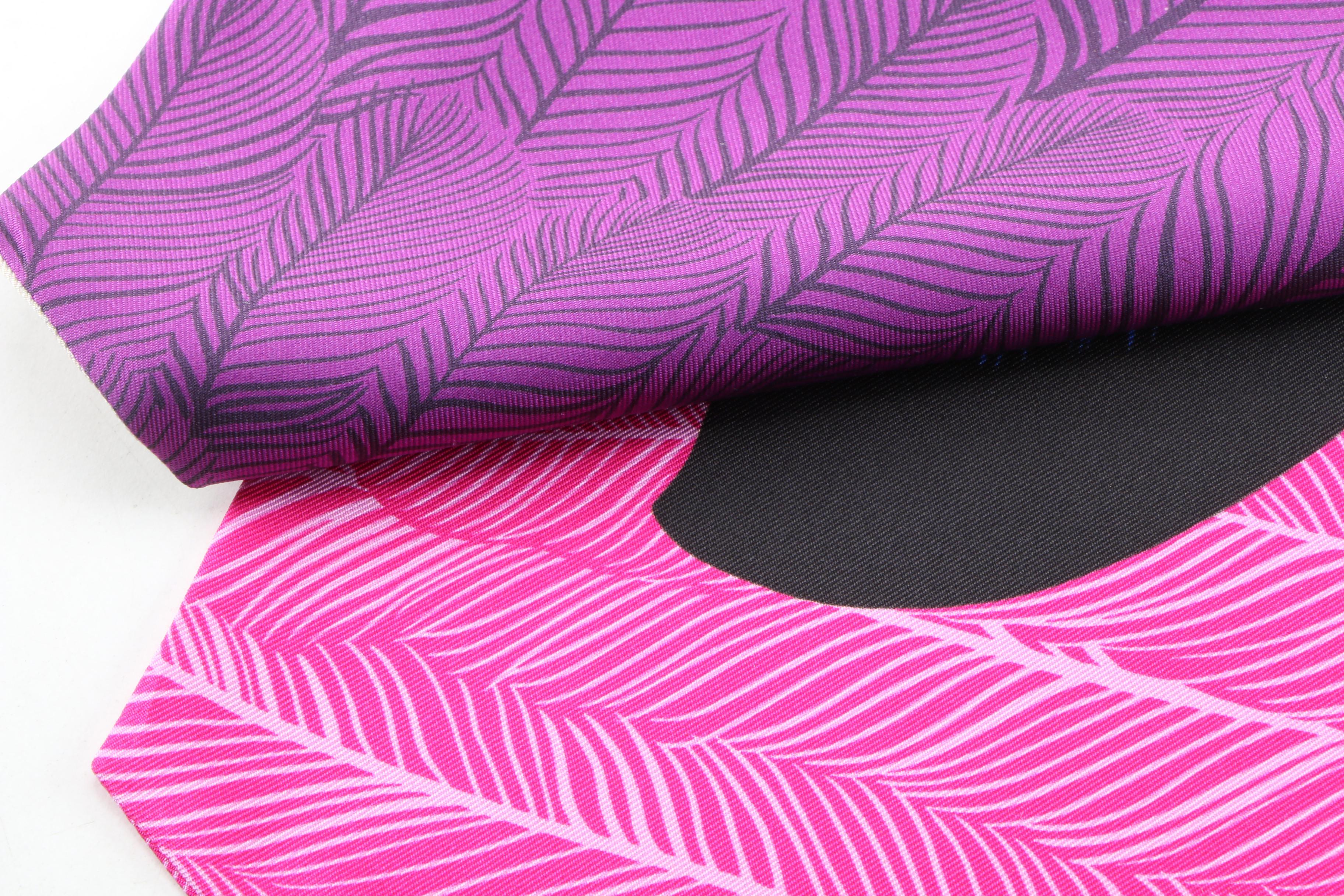 Hermès "Zebra Pegasus" Maxi Twilly Silk Scarf with Susan Lucci Signed Box