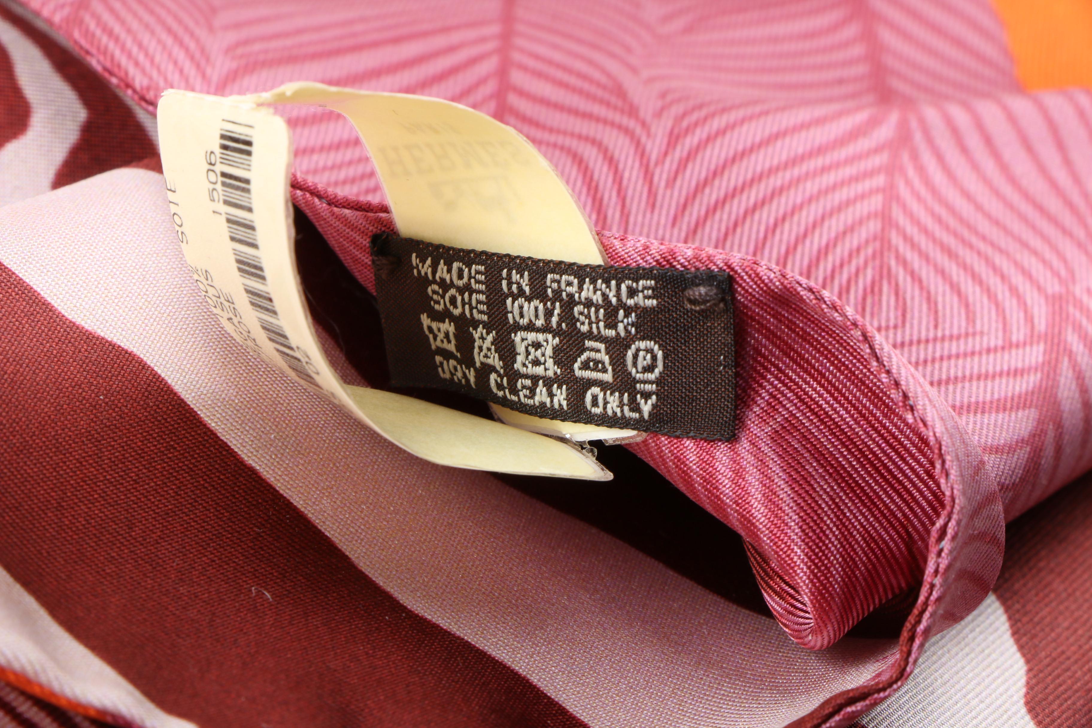 Hermès "Zebra Pegasus" Maxi Twilly Silk Scarf with Susan Lucci Signed Box