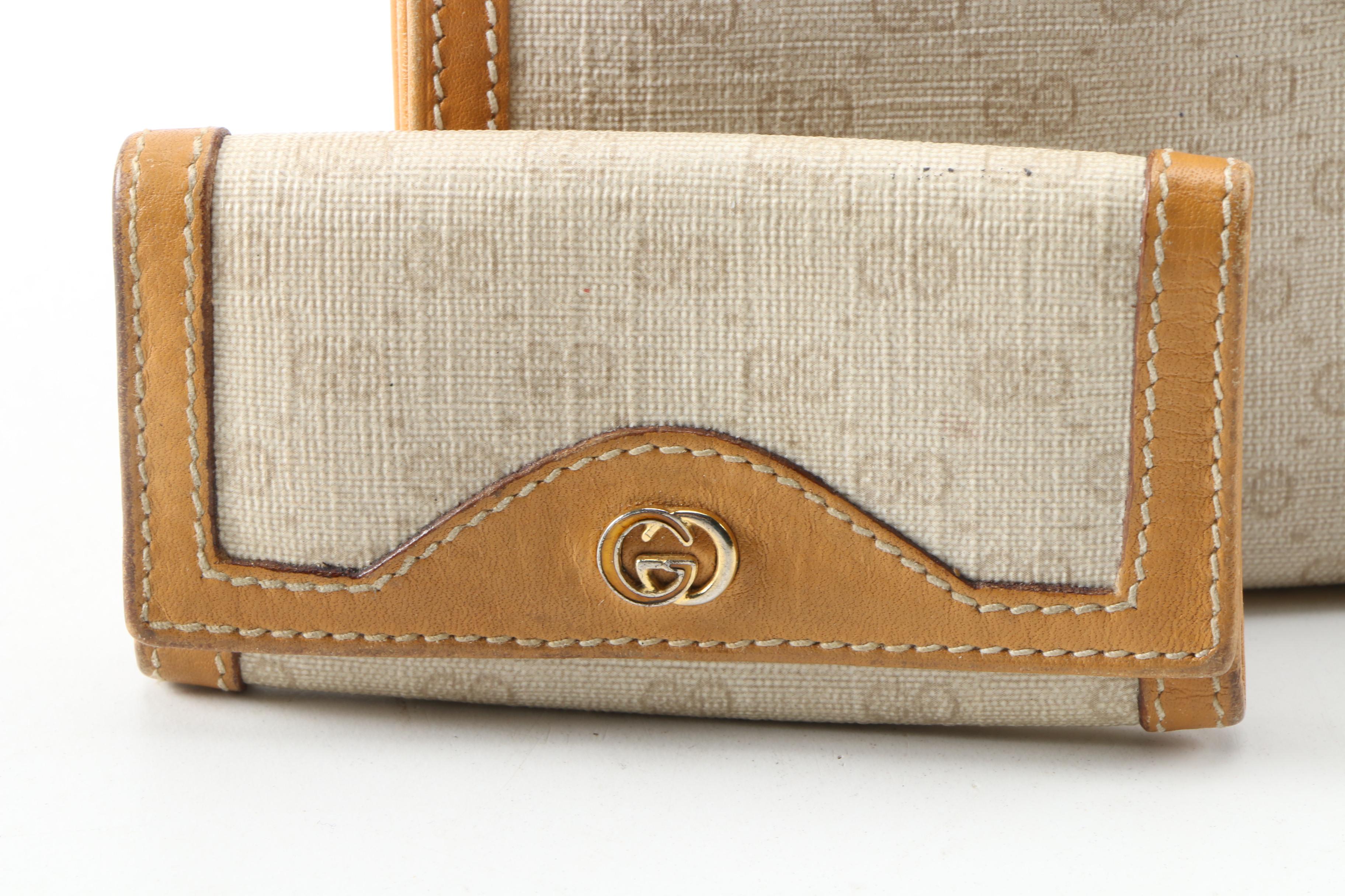 Gucci Continental Wallet and Key Case in Micro GG Supreme Canvas and Leather