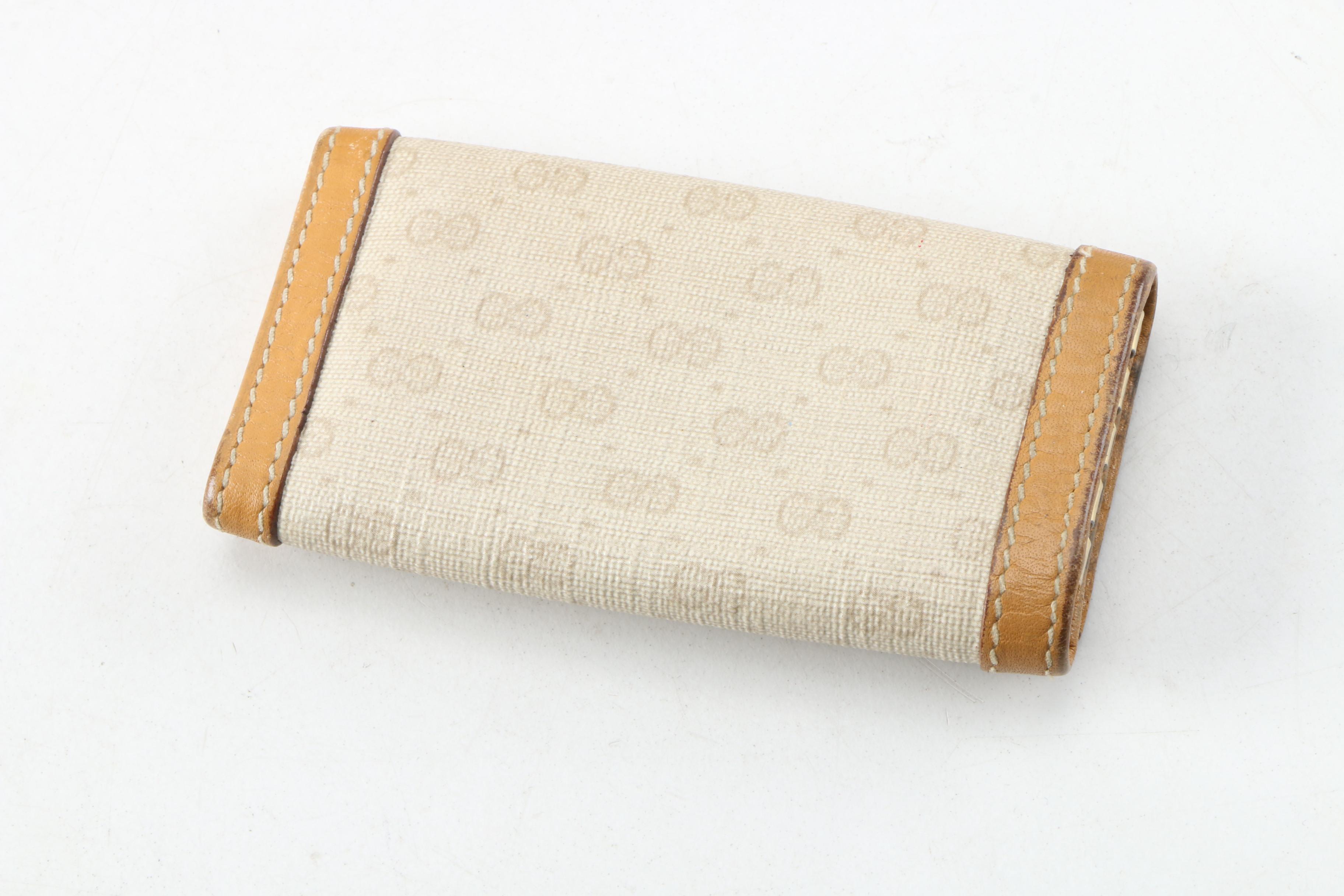 Gucci Continental Wallet and Key Case in Micro GG Supreme Canvas and Leather