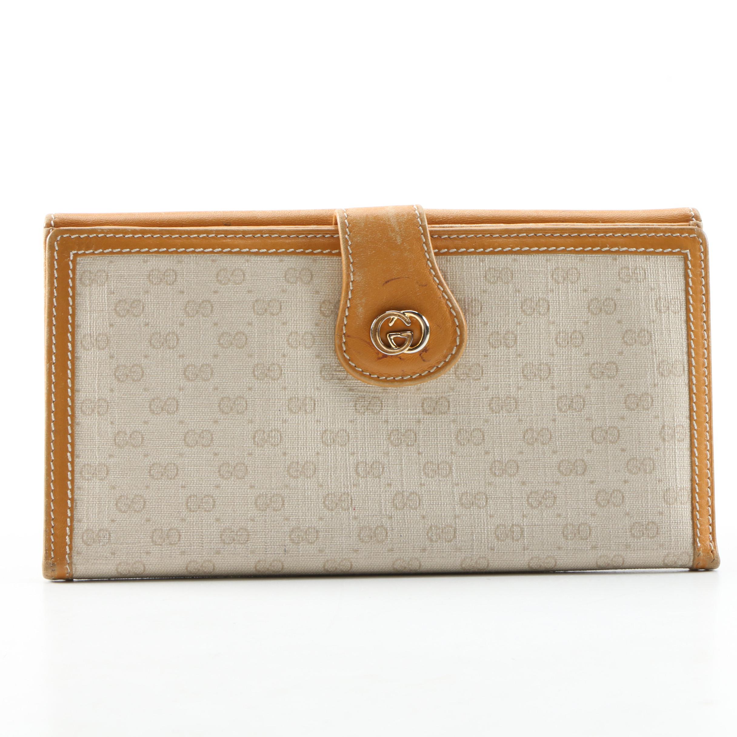 Gucci Continental Wallet and Key Case in Micro GG Supreme Canvas and Leather