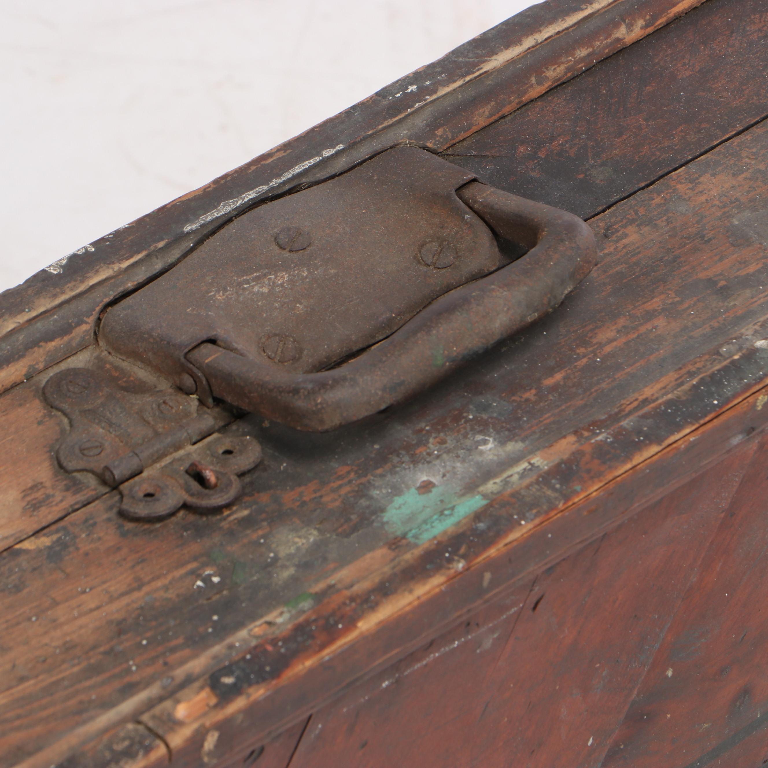 Handcrafted Wooden Carrying Case, Vintage