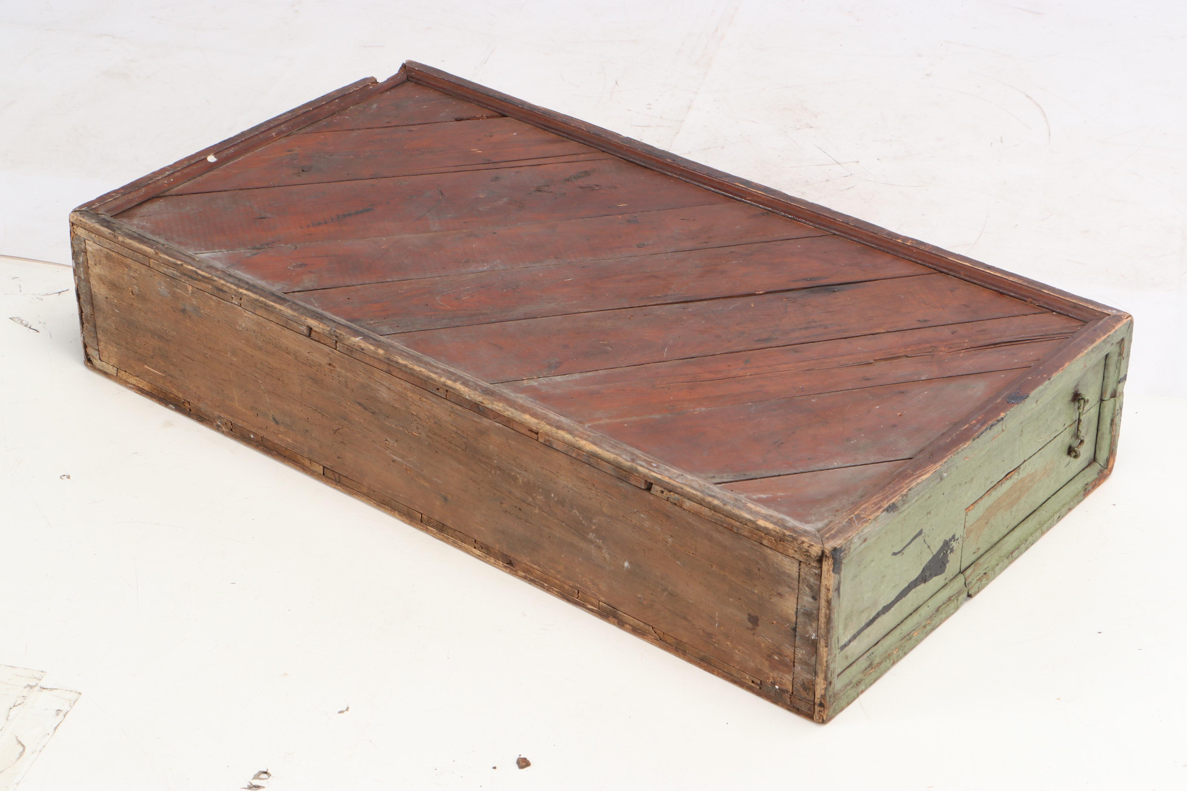 Handcrafted Wooden Carrying Case, Vintage