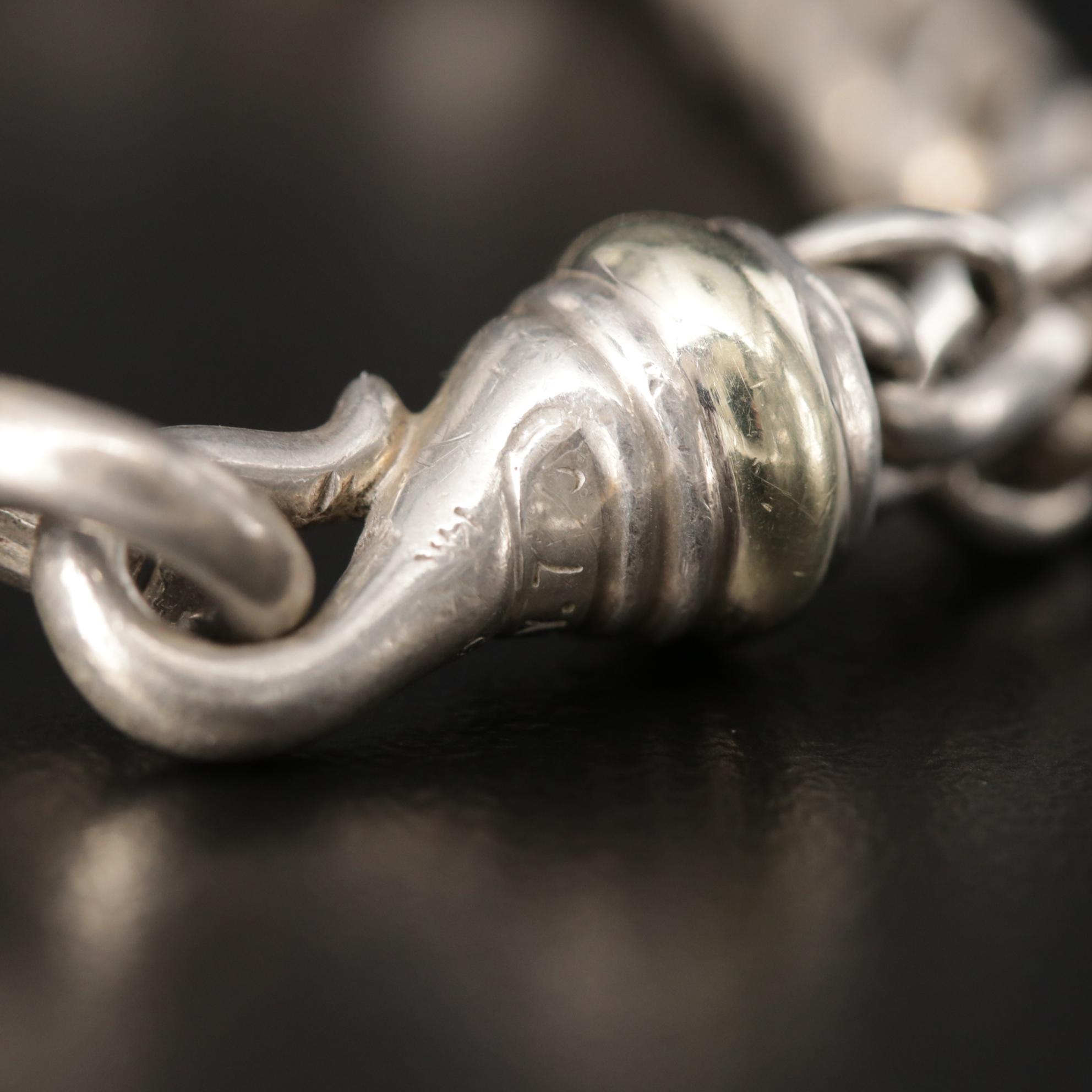 David Yurman Sterling Silver Classic Wheat Bracelet With 14K Gold Accents