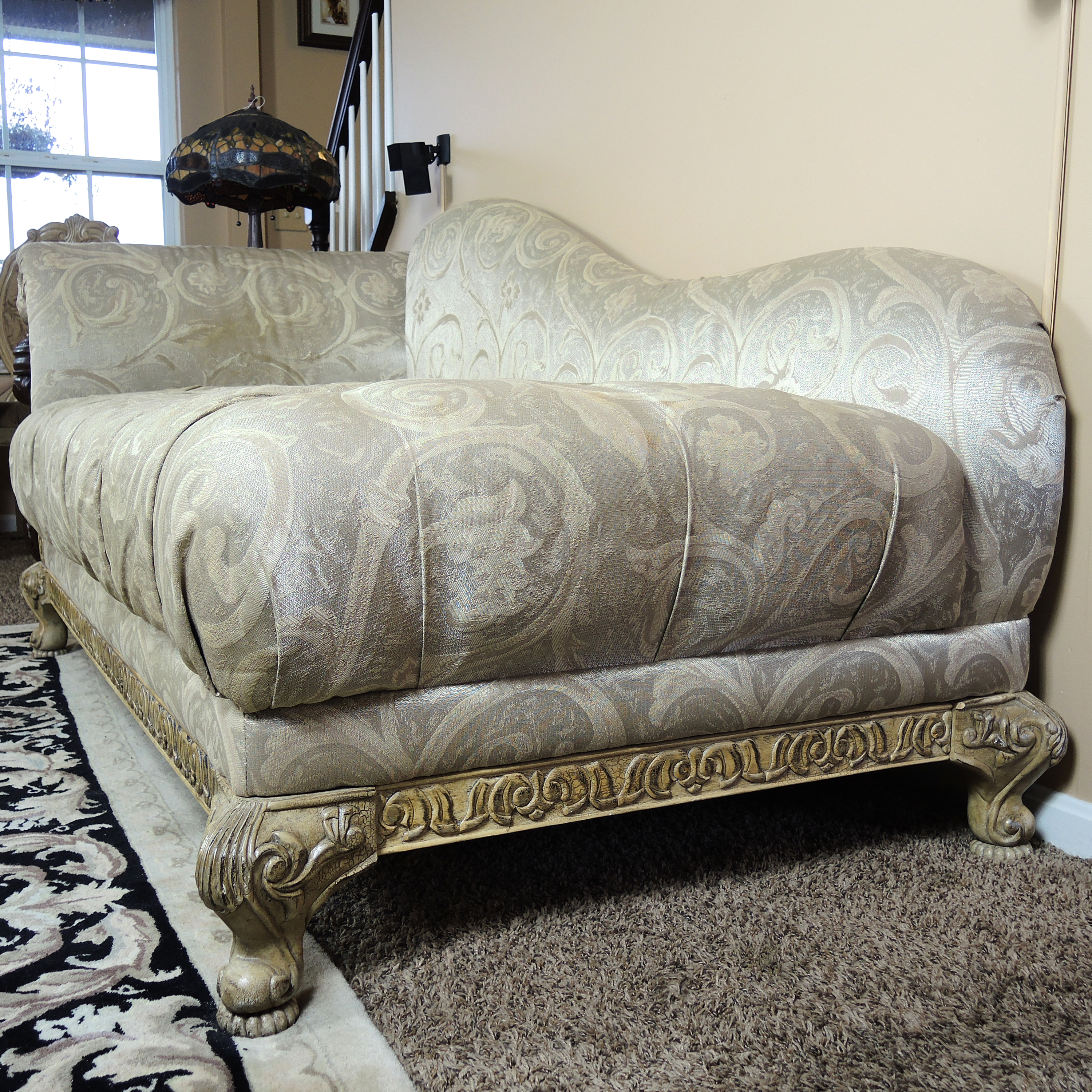 Schadig French Provincial Style Chaise Lounge, Contemporary