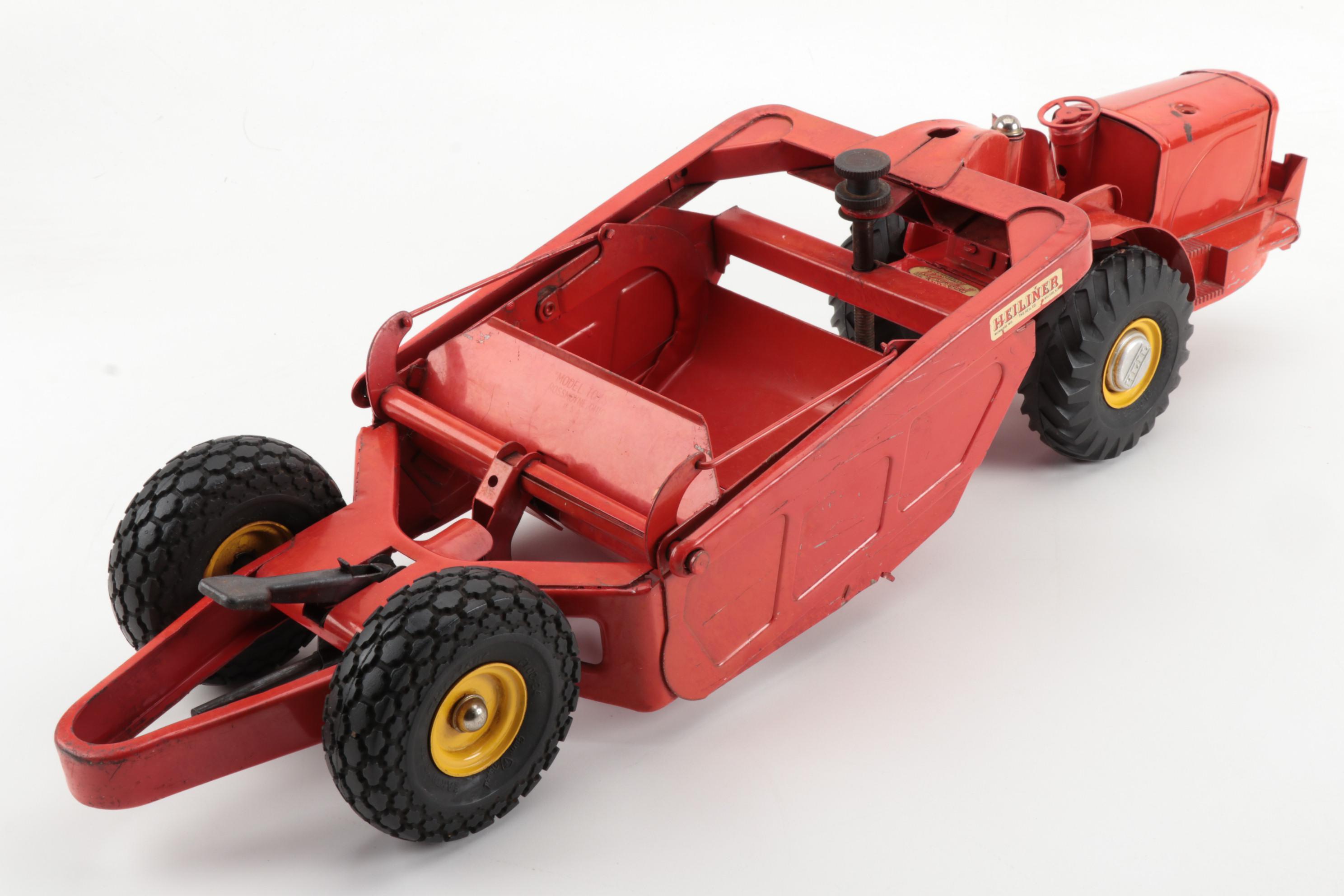 Doepke Co. "Heiliner" Pressed Steel Framing Tractor with Scraper, circa 1950s