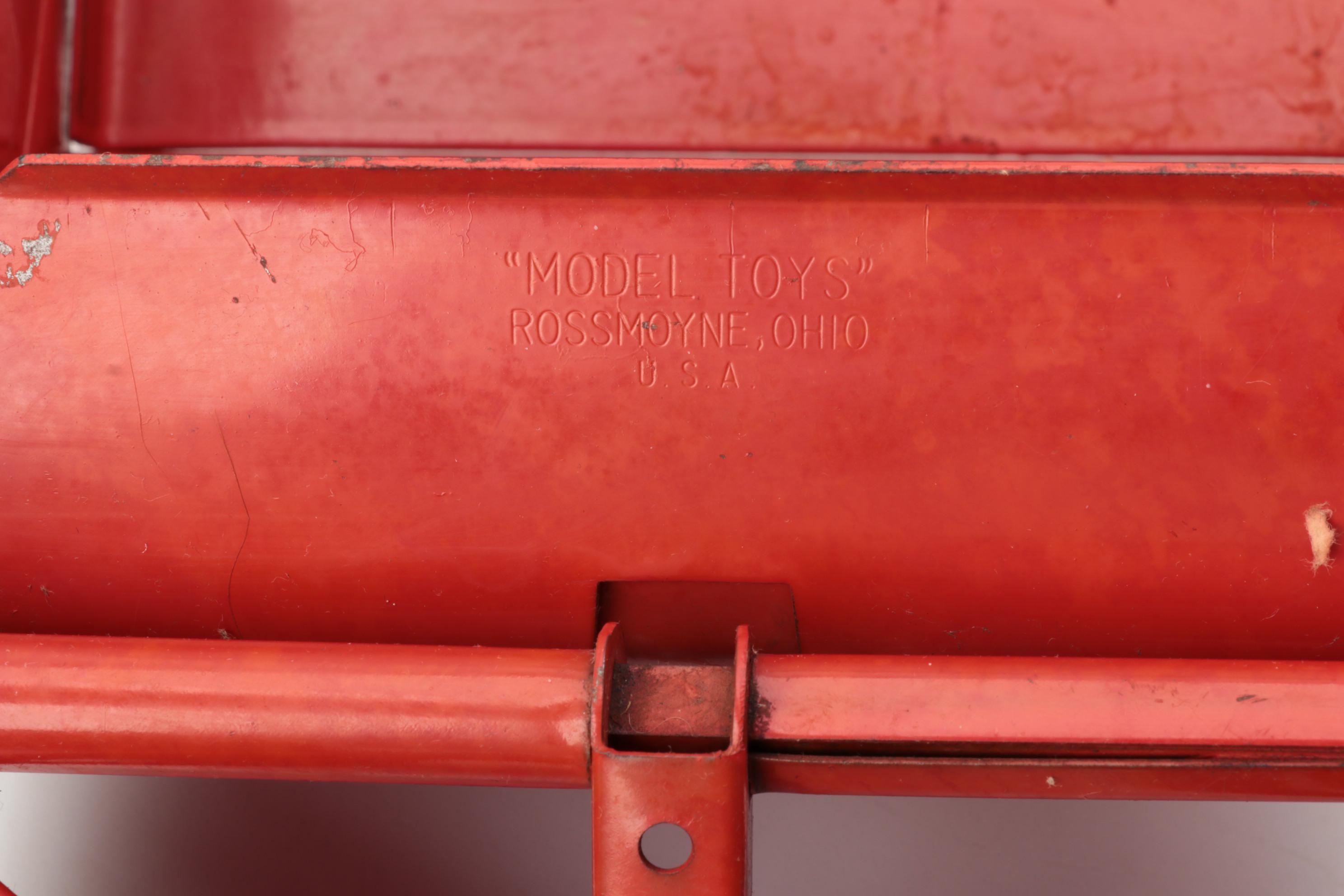 Doepke Co. "Heiliner" Pressed Steel Framing Tractor with Scraper, circa 1950s