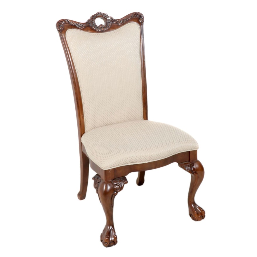 Chippendale Style Carved Wood Accent Chair, Late 20th Century