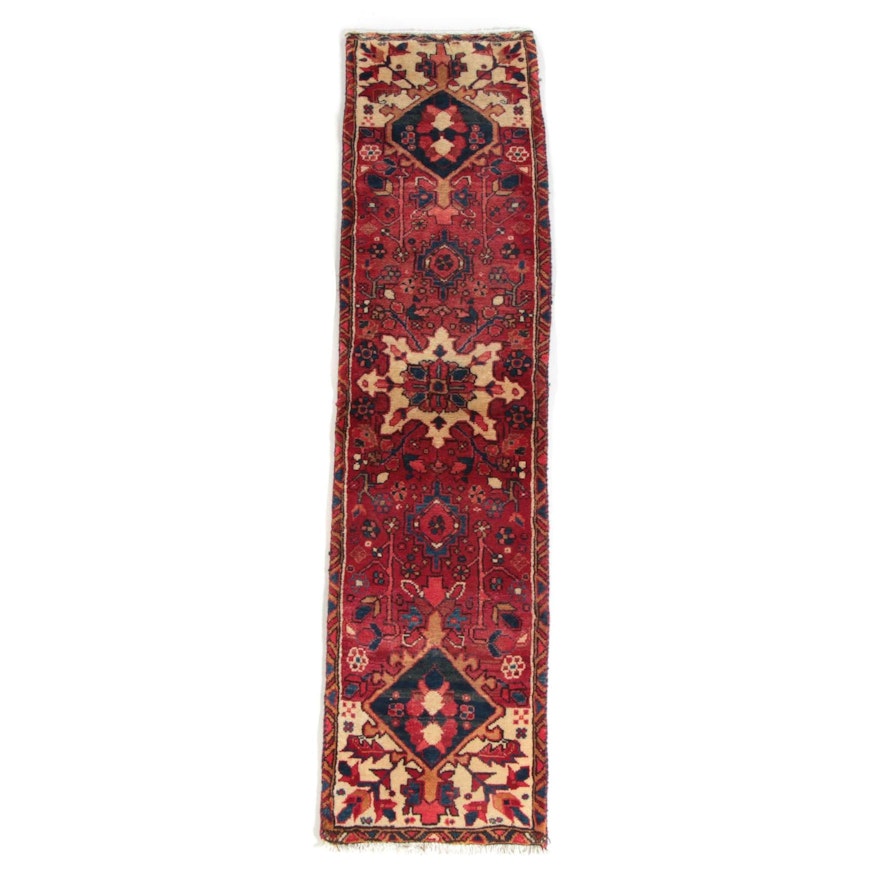 1'7 x 6'9 Hand-Knotted Persian Ahar Wool Carpet Runner