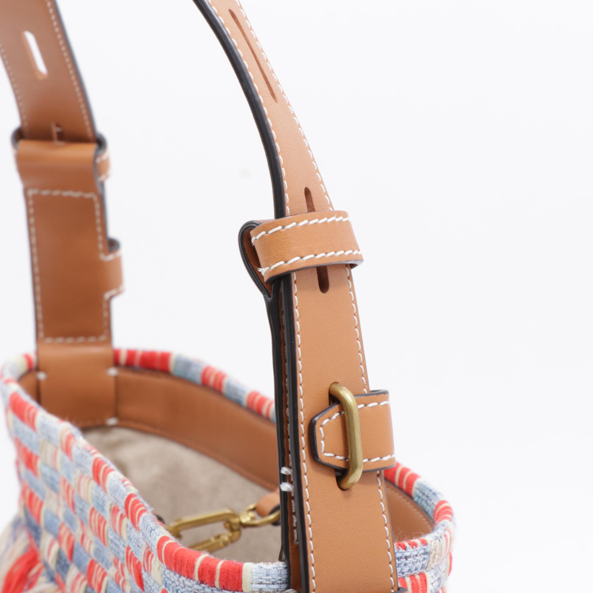 Tory Burch Fringe Metallic Tweed Shoulder Bag